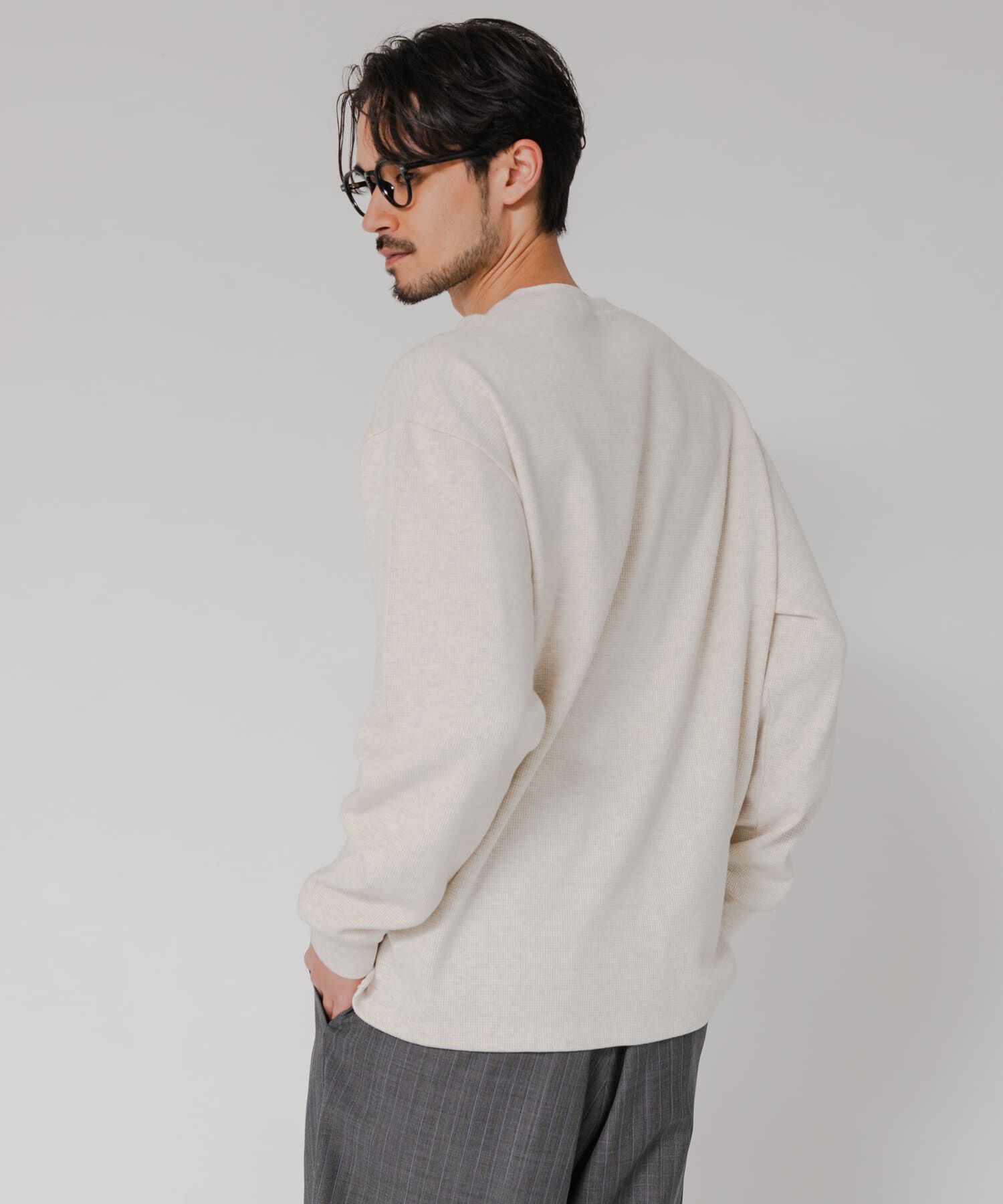 URBAN RESEARCH「『UR TECH』度詰めワッフルヘンリーロングスリーブ」|Tシャツ・カットソー|