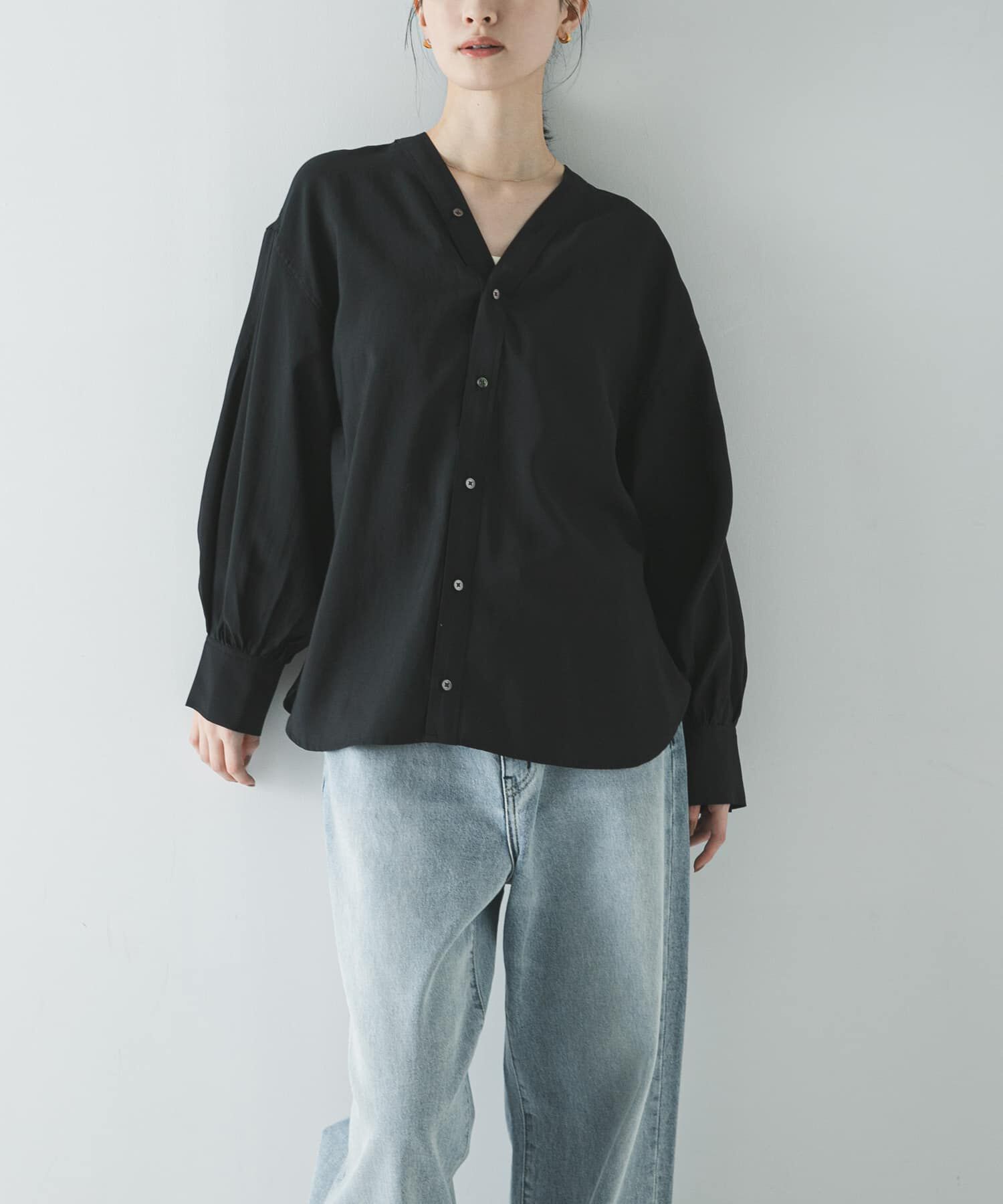 URBAN RESEARCH「ブロードカラーレスブラウス」|シャツ・ブラウス|