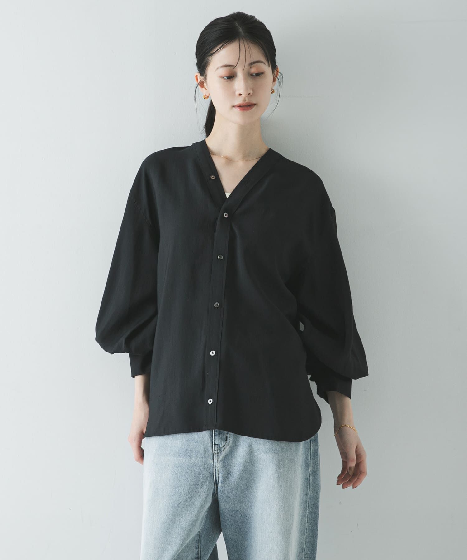 URBAN RESEARCH「ブロードカラーレスブラウス」|シャツ・ブラウス|