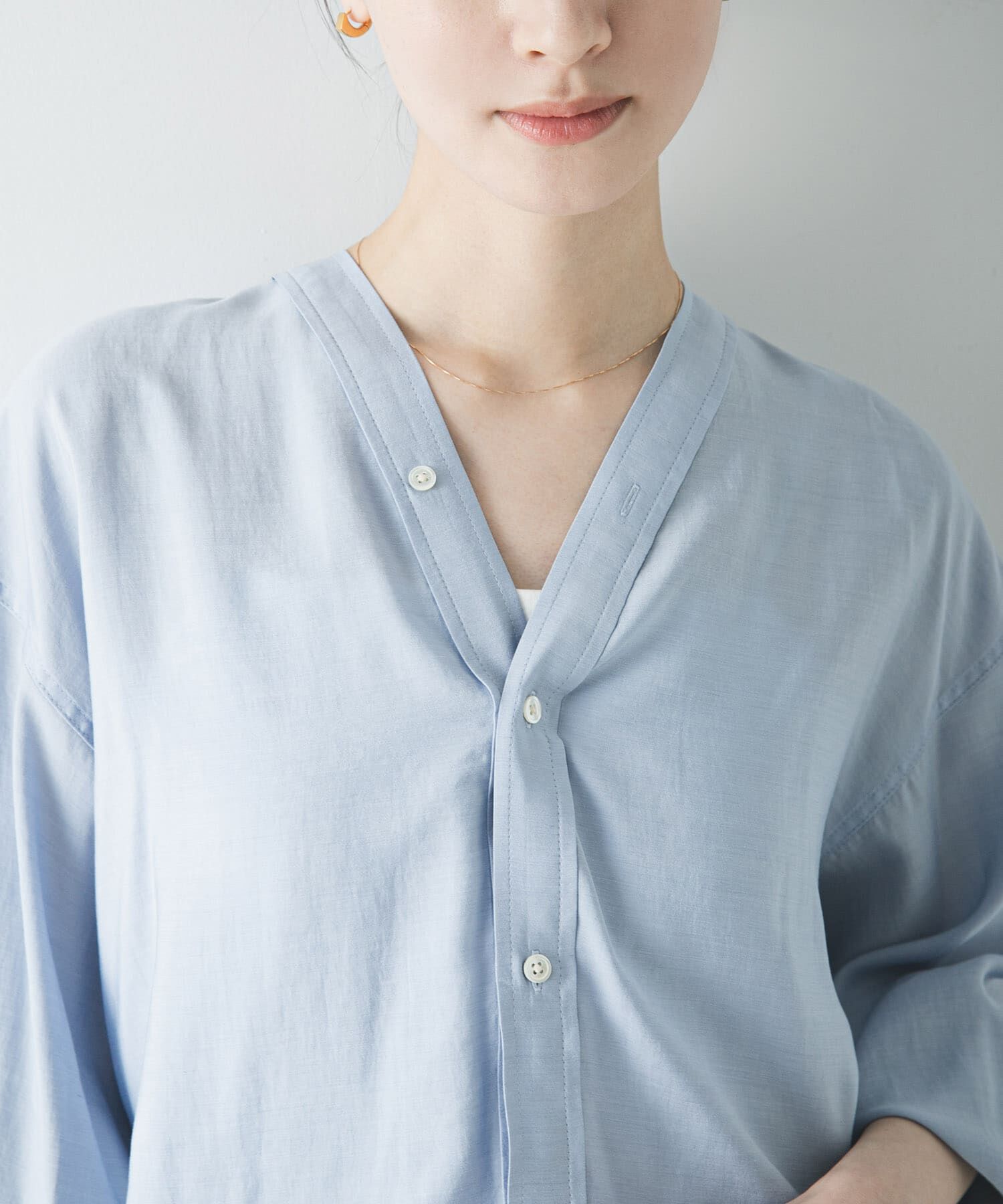 URBAN RESEARCH「ブロードカラーレスブラウス」|シャツ・ブラウス|