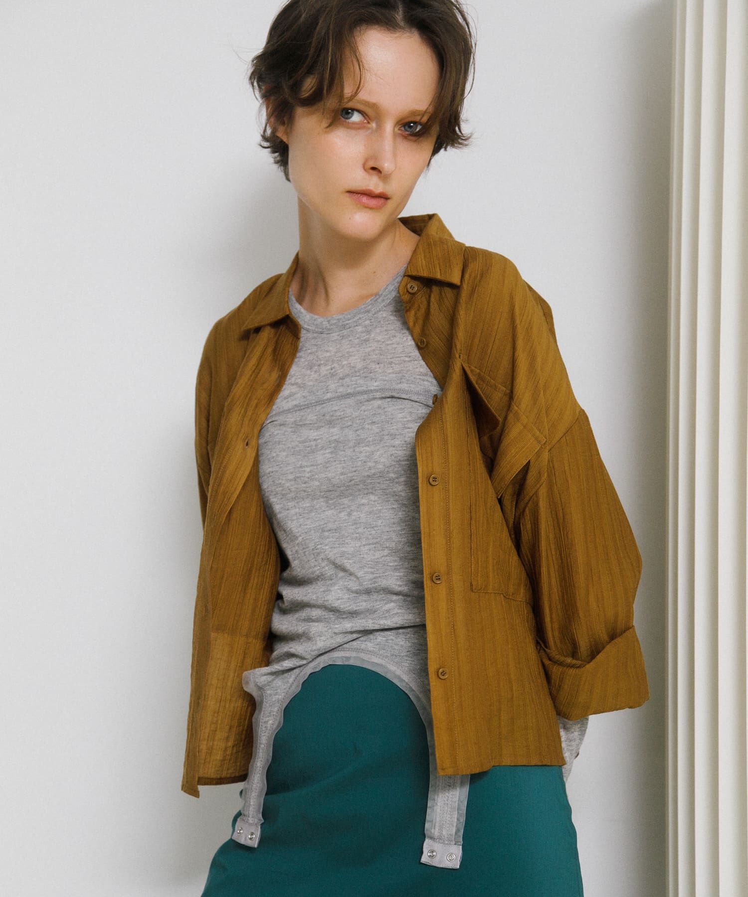 LAATO「layered piping tee」|Tシャツ・カットソー|グレー