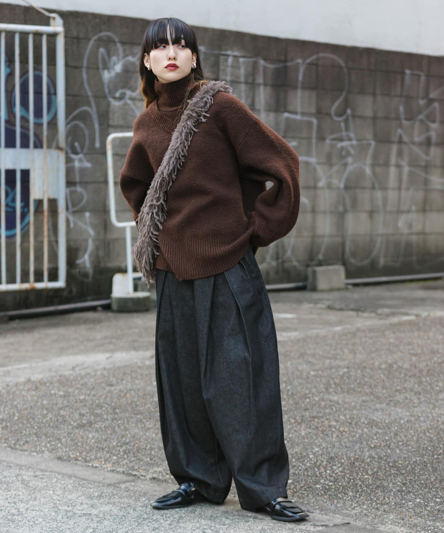  「リバーシブルタートルニット」|ニット・セーター|