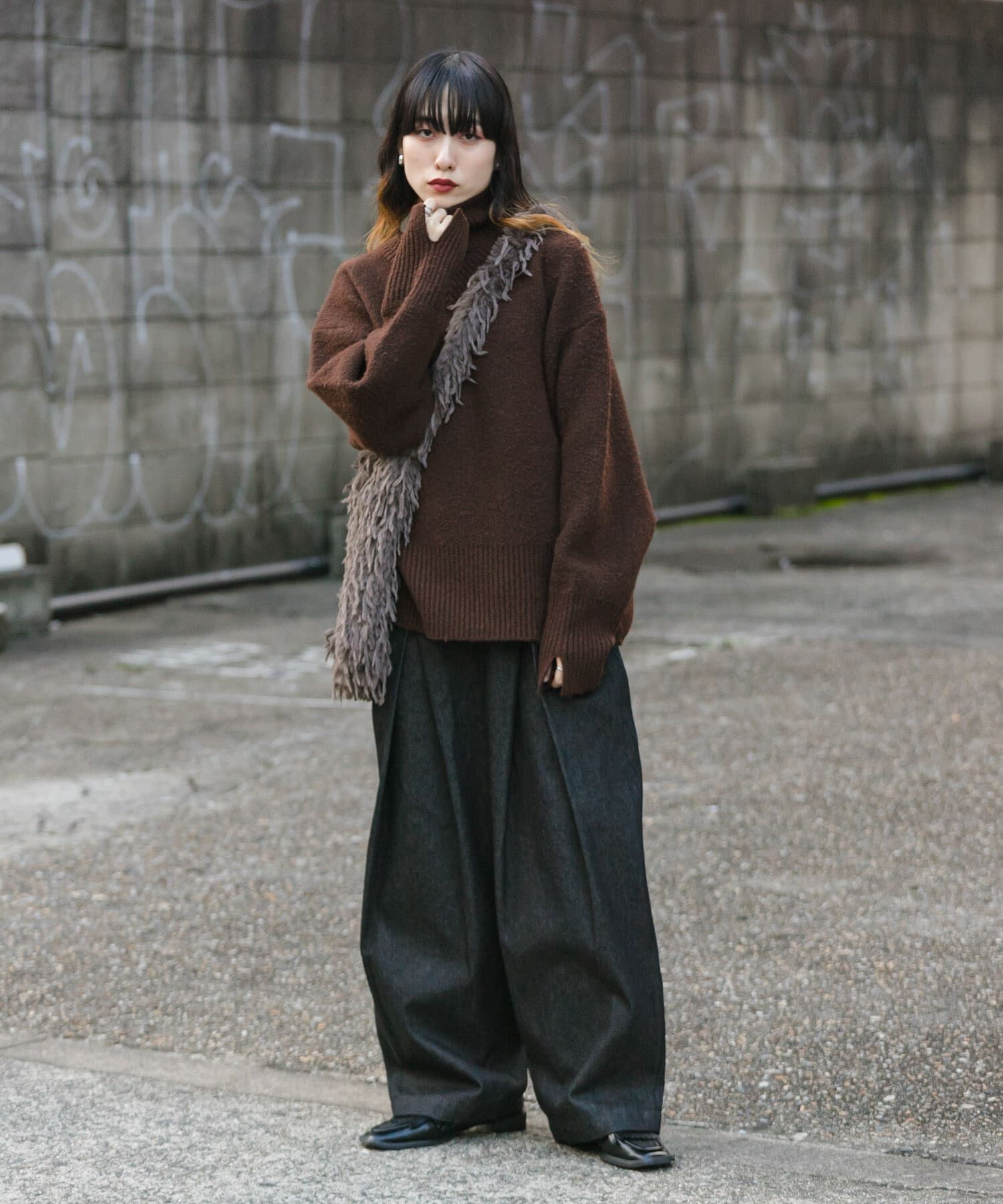  「リバーシブルタートルニット」|ニット・セーター|