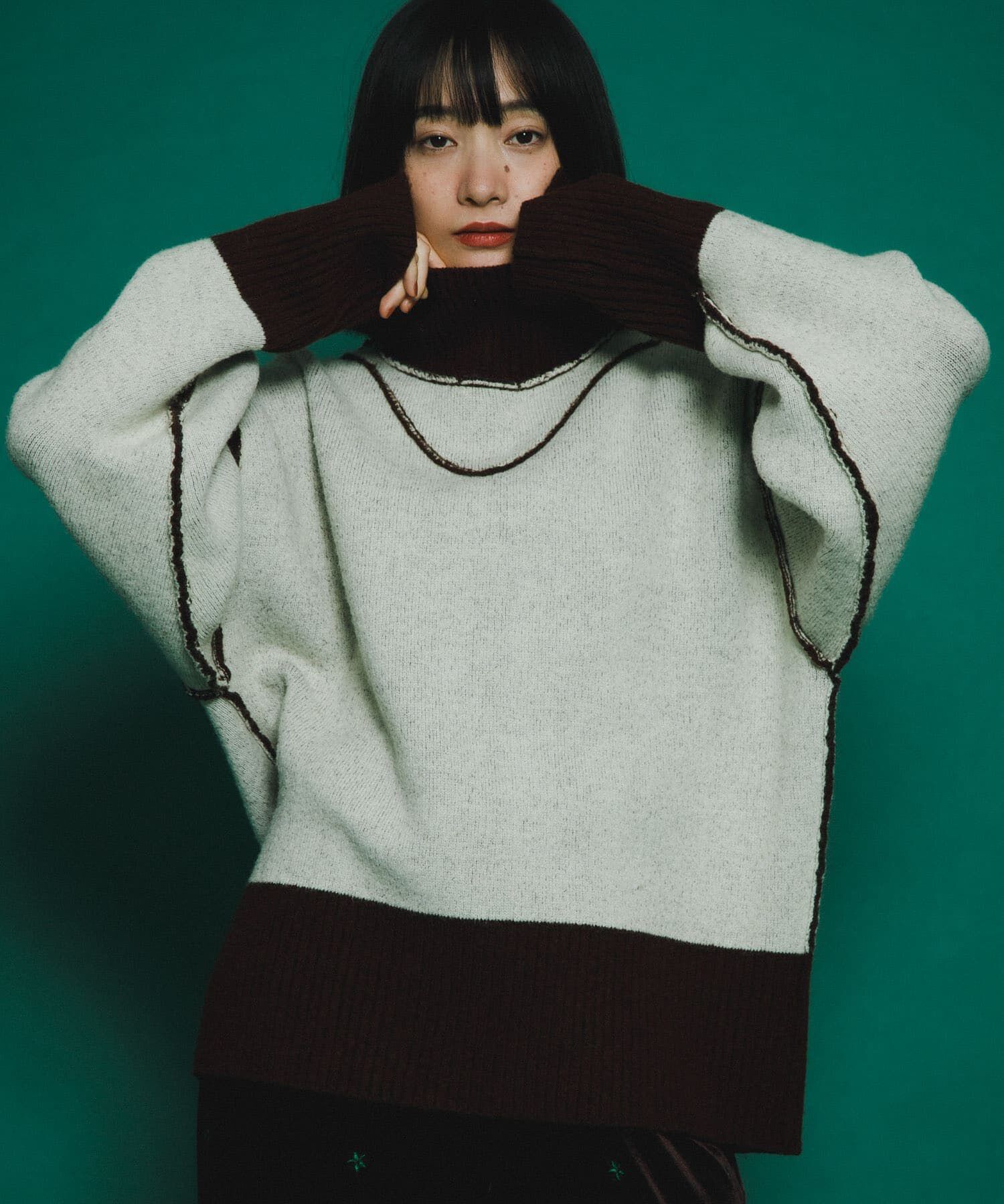  「リバーシブルタートルニット」|ニット・セーター|