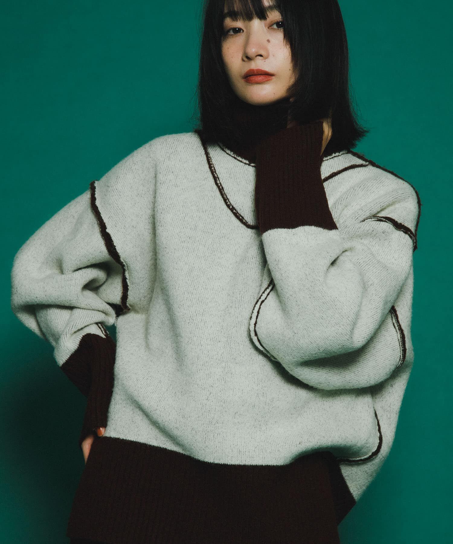  「リバーシブルタートルニット」|ニット・セーター|