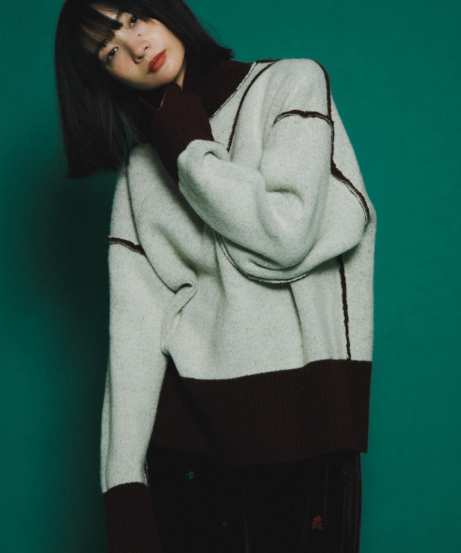  「リバーシブルタートルニット」|ニット・セーター|