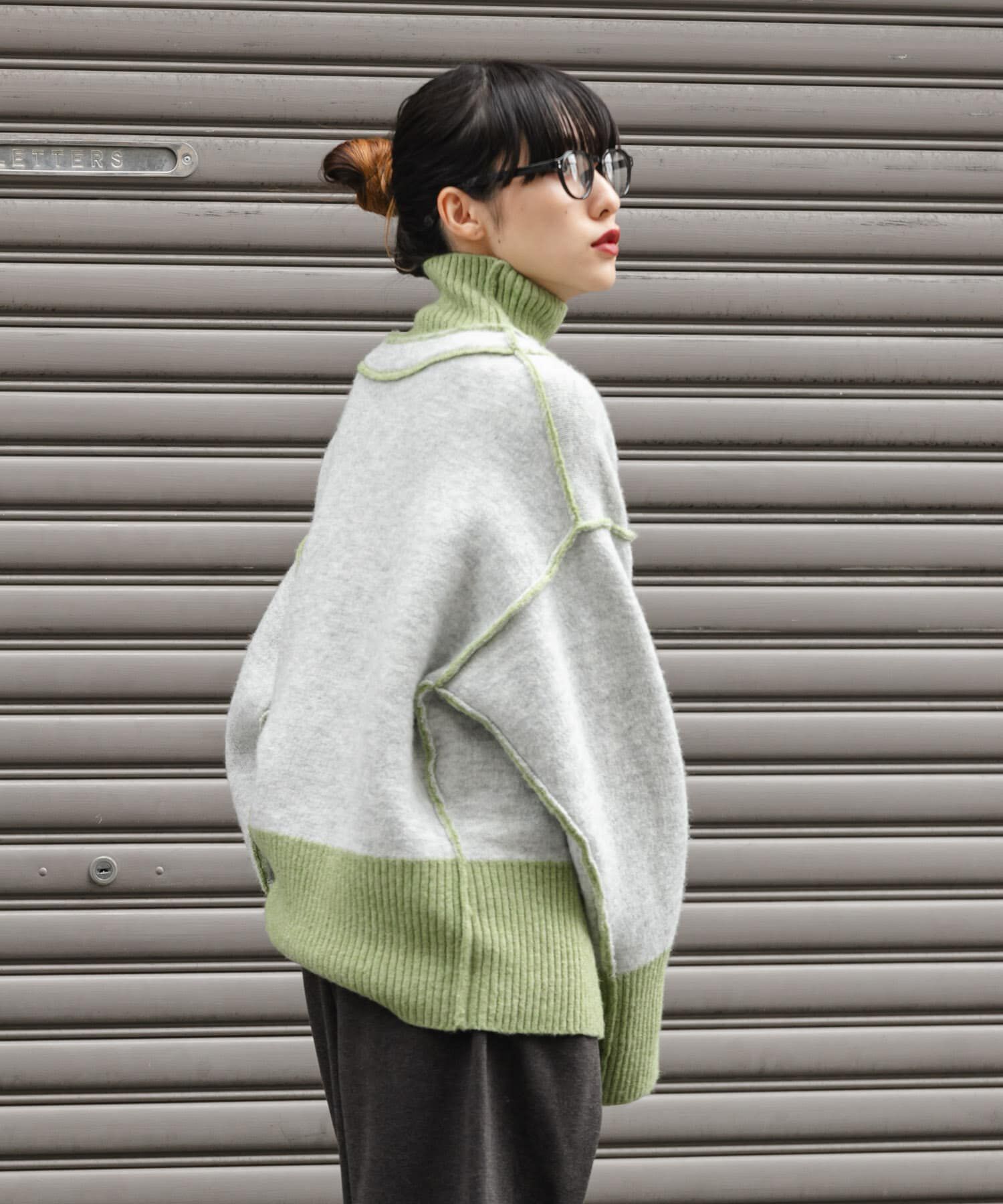  「リバーシブルタートルニット」|ニット・セーター|