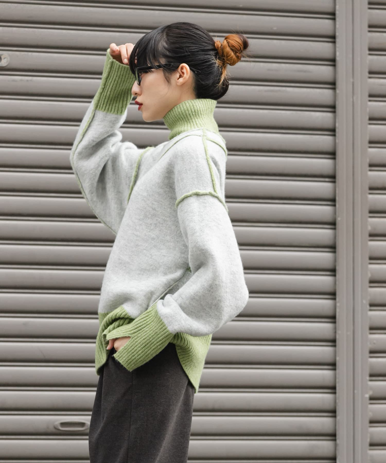  「リバーシブルタートルニット」|ニット・セーター|