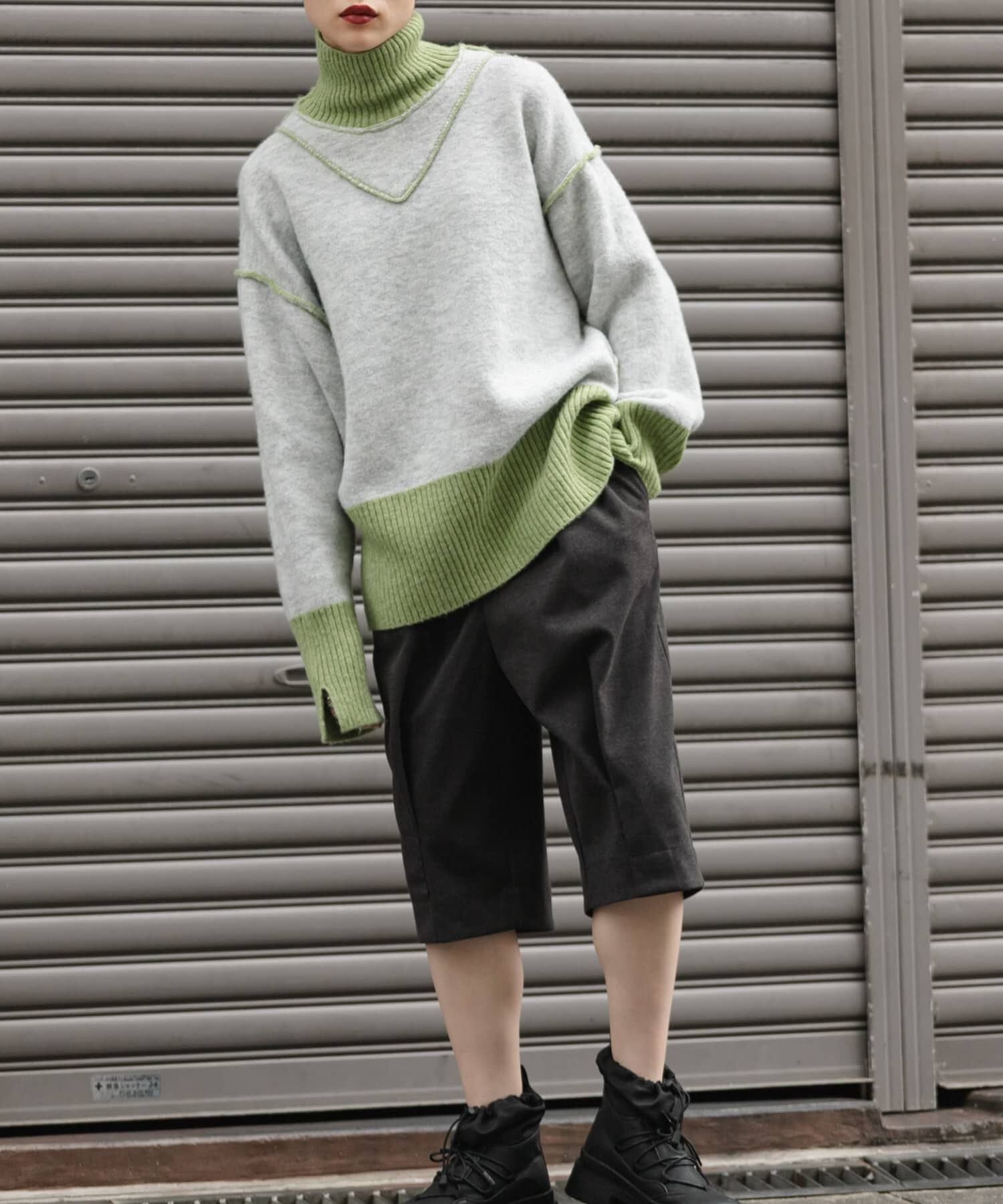  「リバーシブルタートルニット」|ニット・セーター|