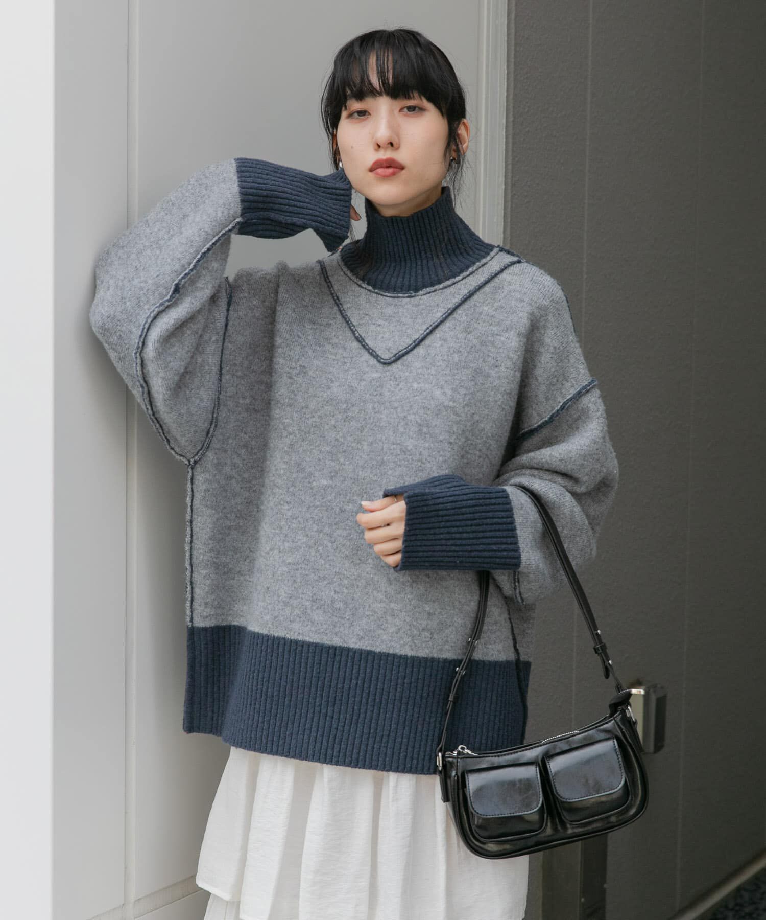  「リバーシブルタートルニット」|ニット・セーター|