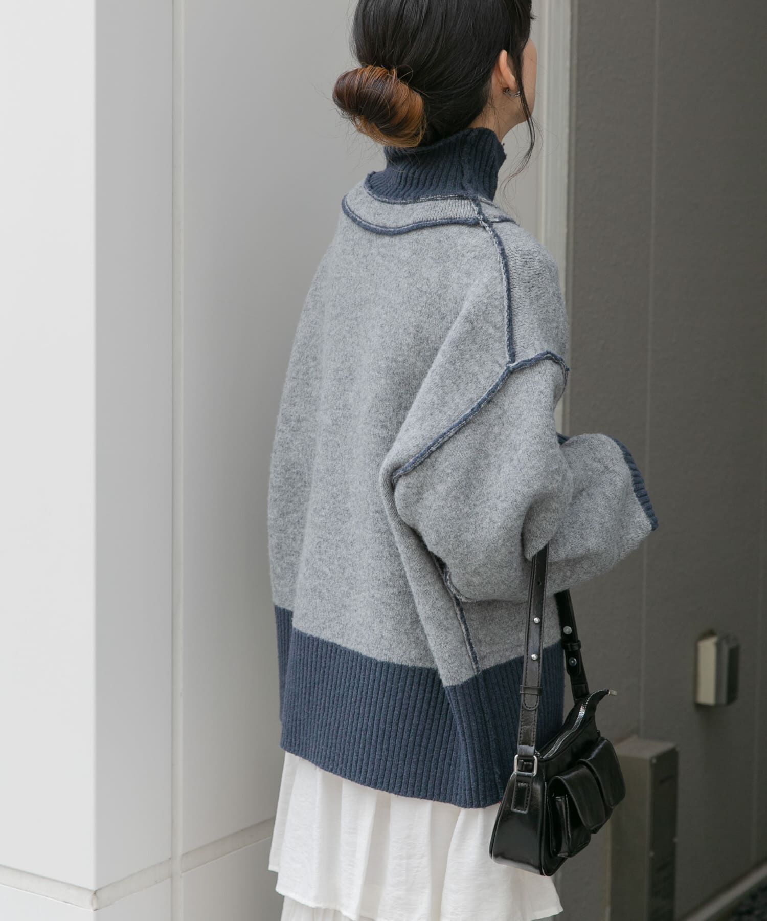  「リバーシブルタートルニット」|ニット・セーター|