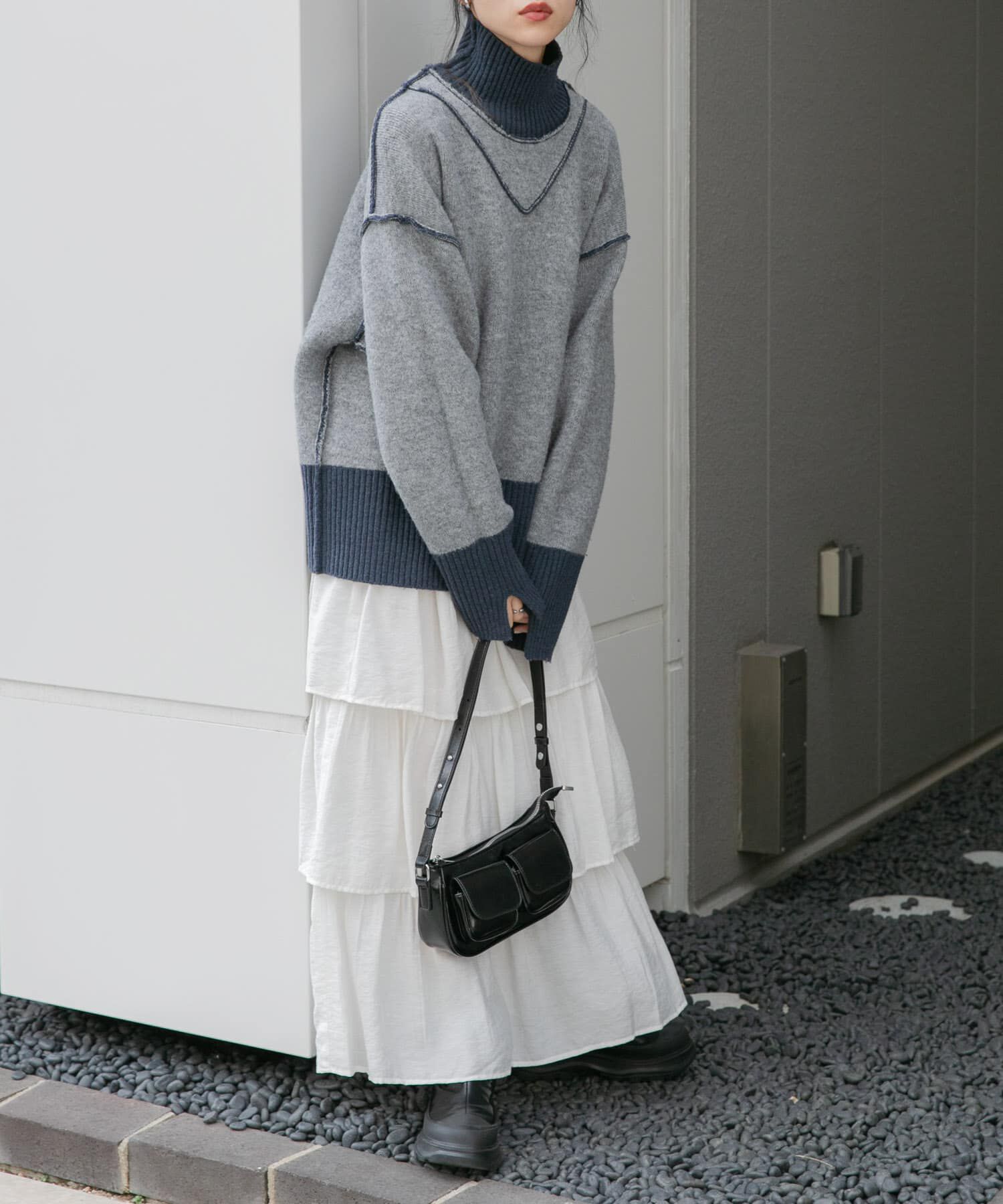  「リバーシブルタートルニット」|ニット・セーター|