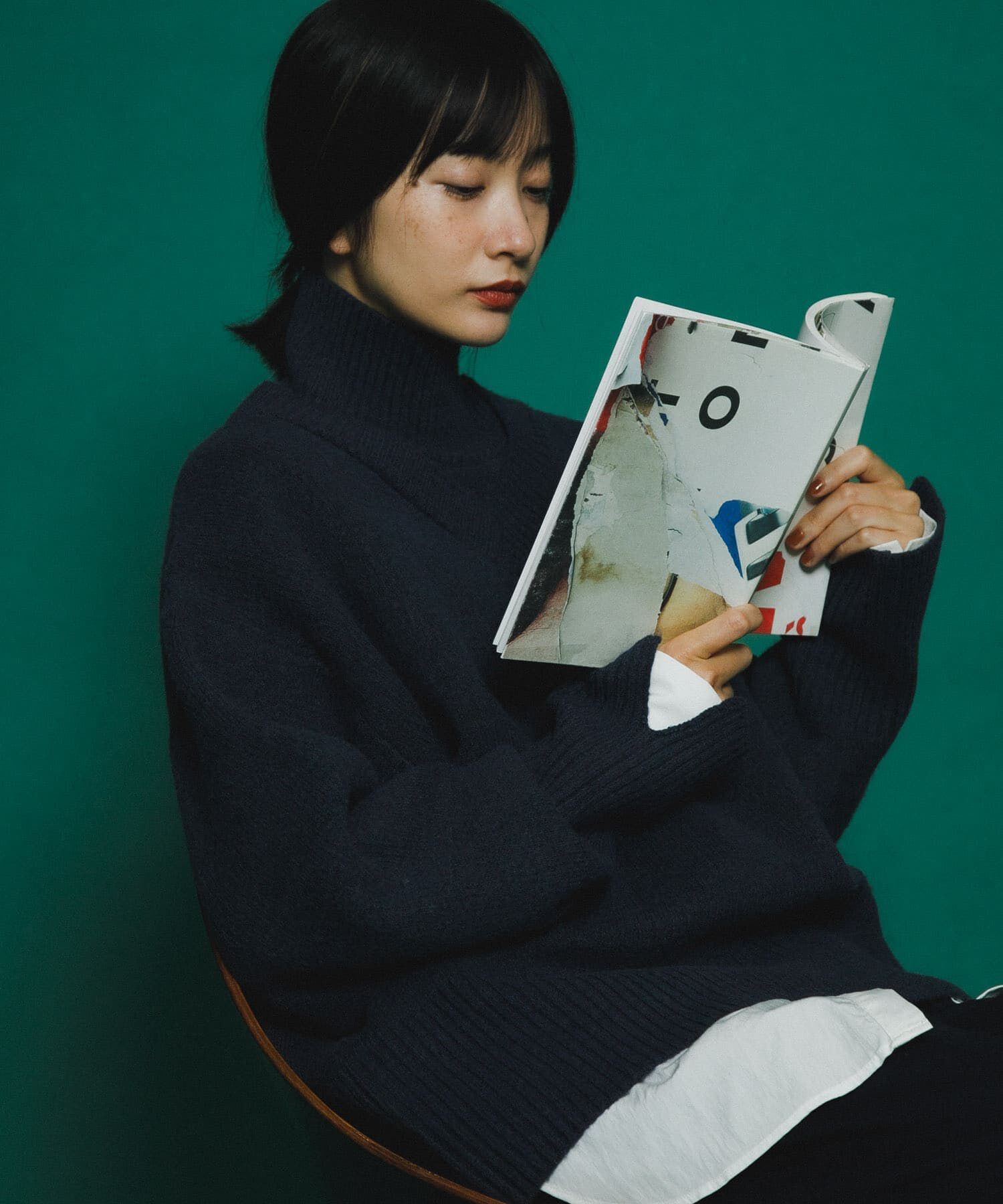  「リバーシブルタートルニット」|ニット・セーター|