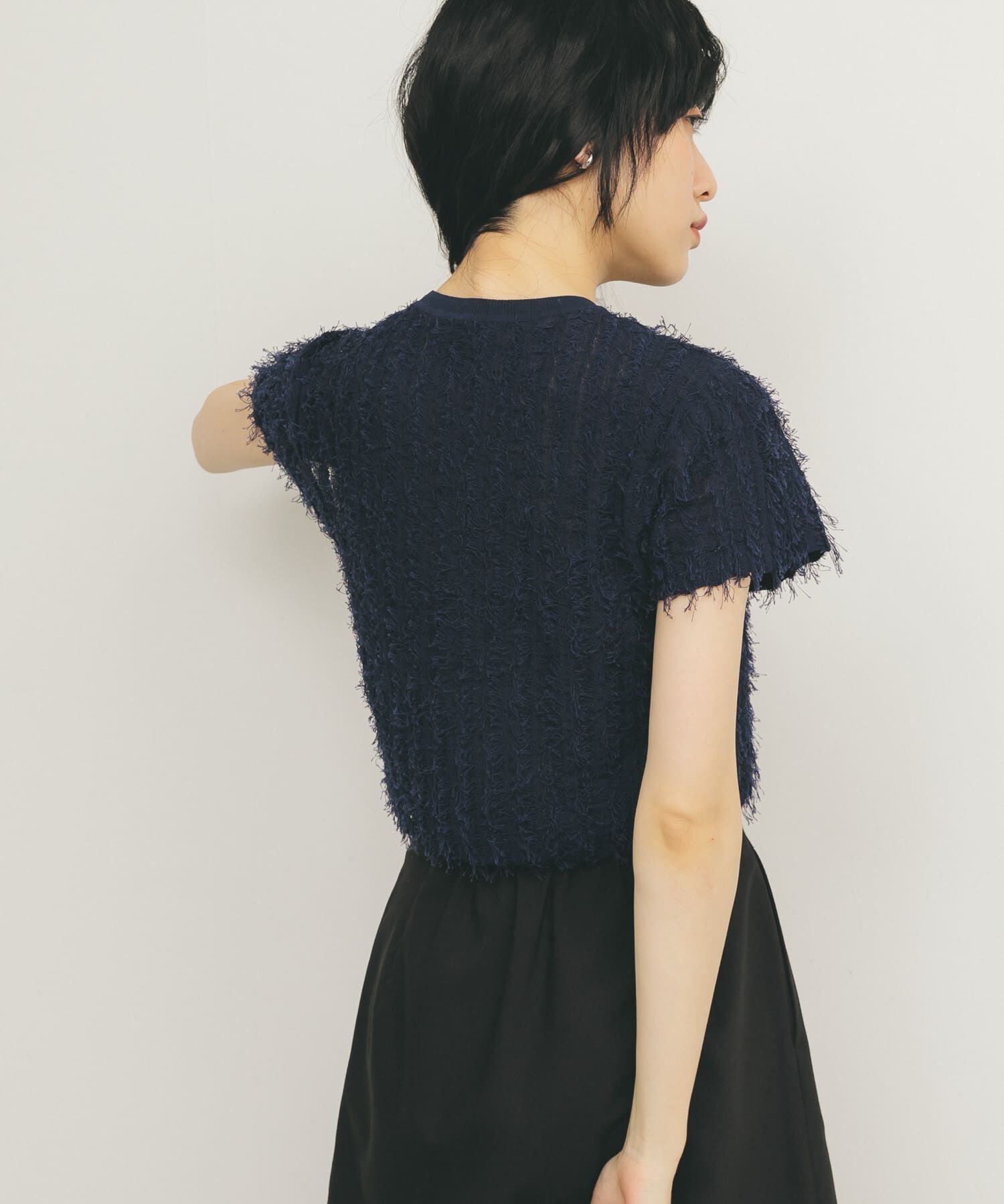  「ミニフリンジニットTEE」|ニット・セーター|