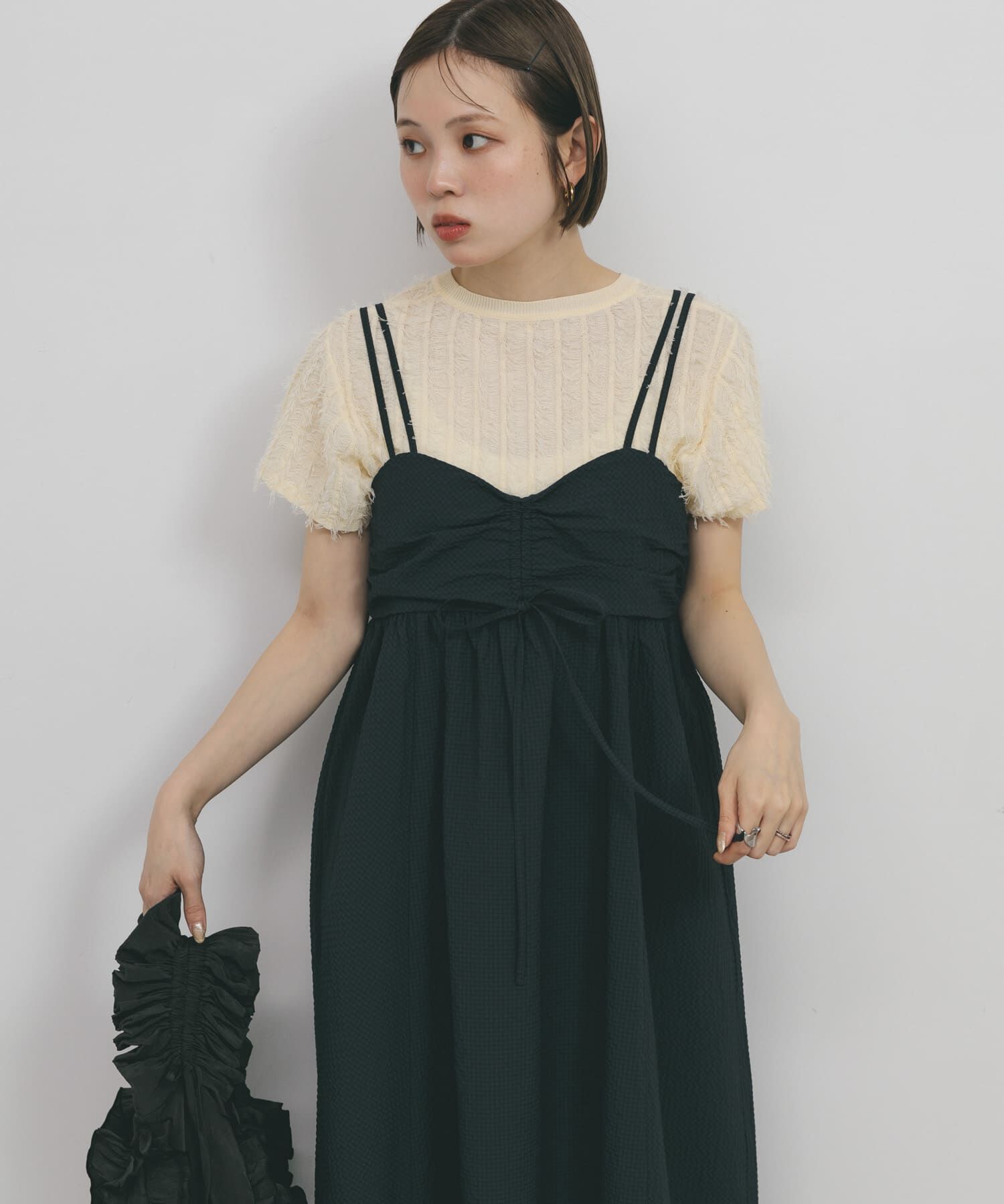  「ミニフリンジニットTEE」|ニット・セーター|