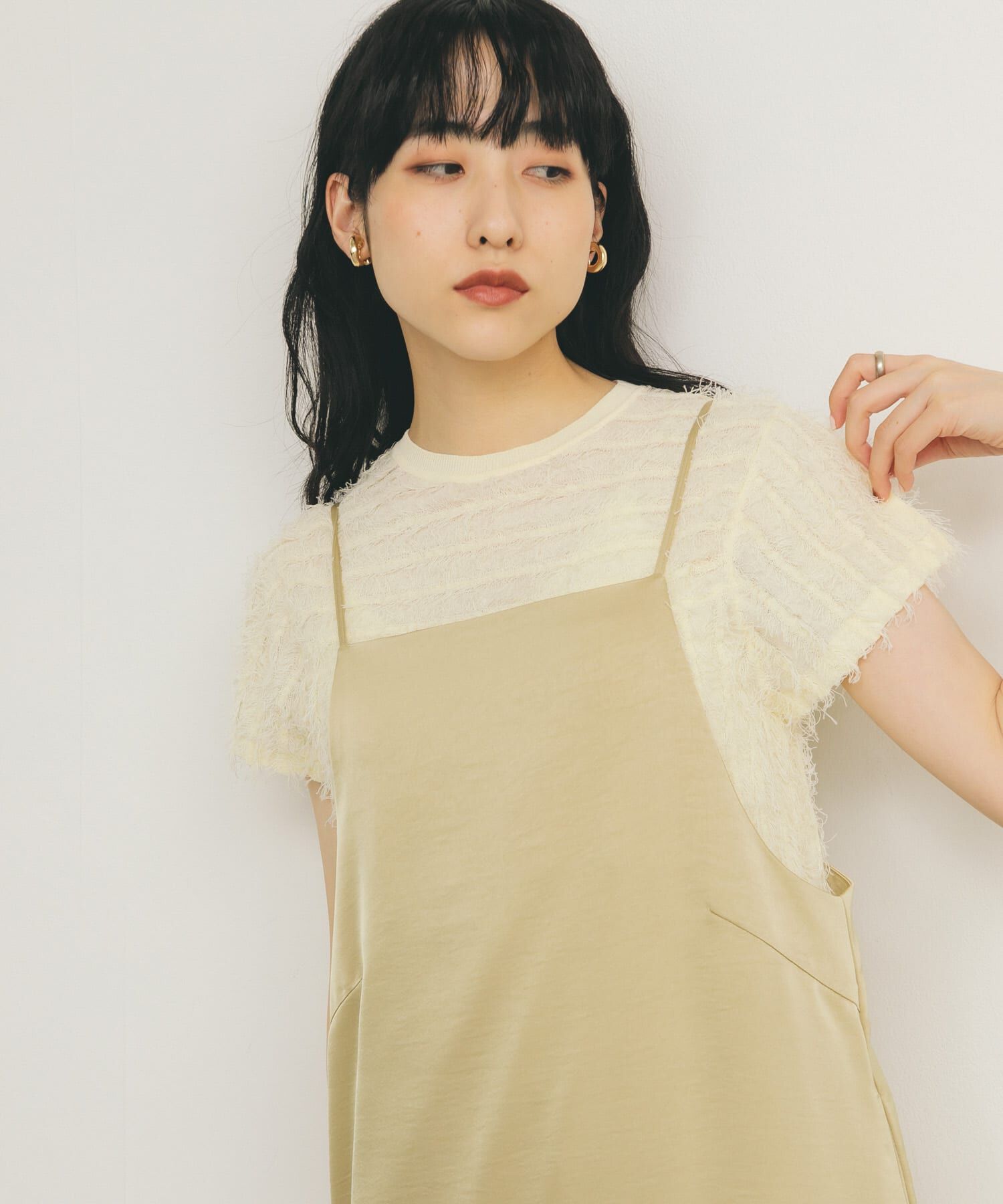  「ミニフリンジニットTEE」|ニット・セーター|