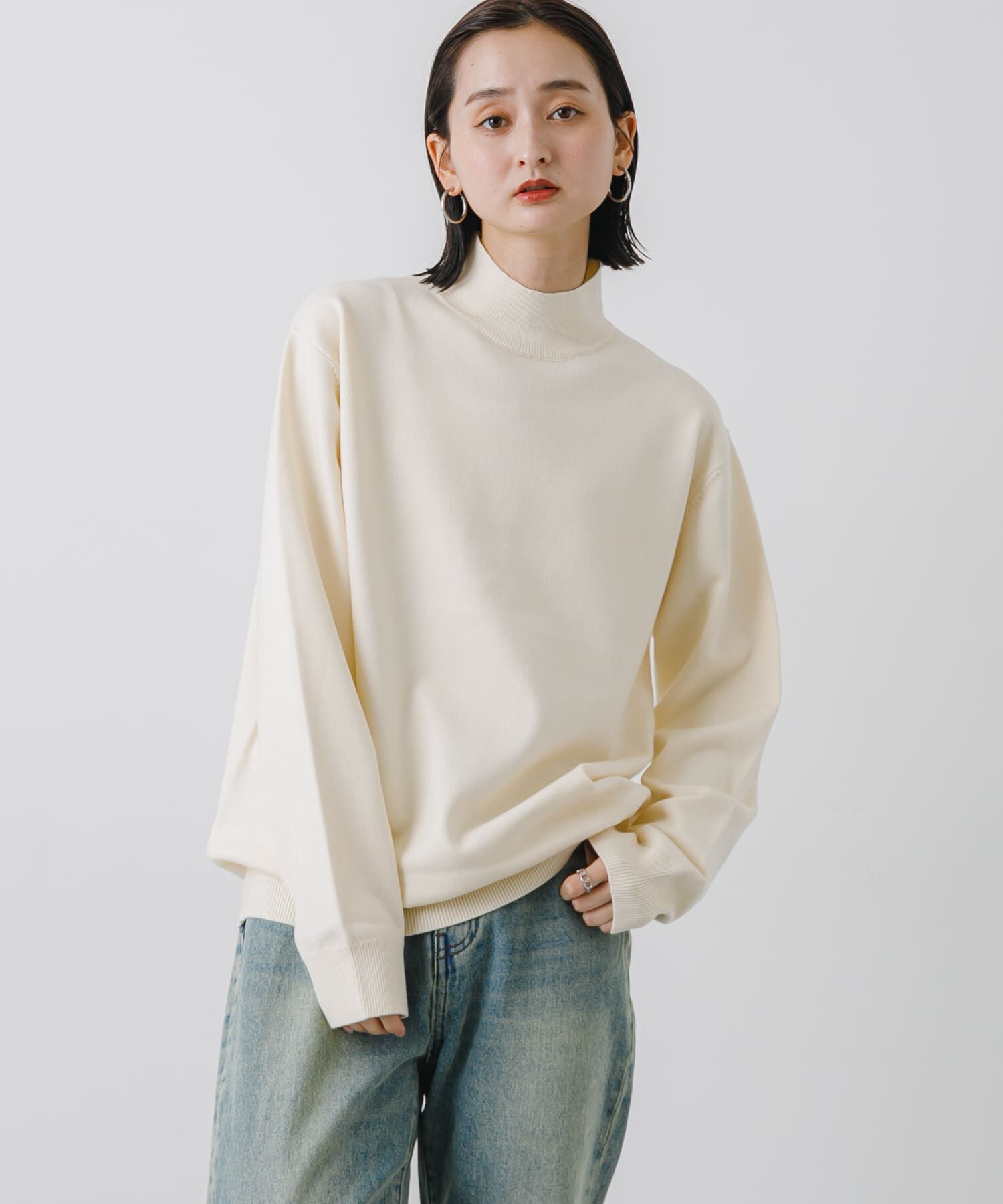 SENSE OF PLACE by URBAN RESEARCH「ストレッチモックネックニット」|ニット・セーター|