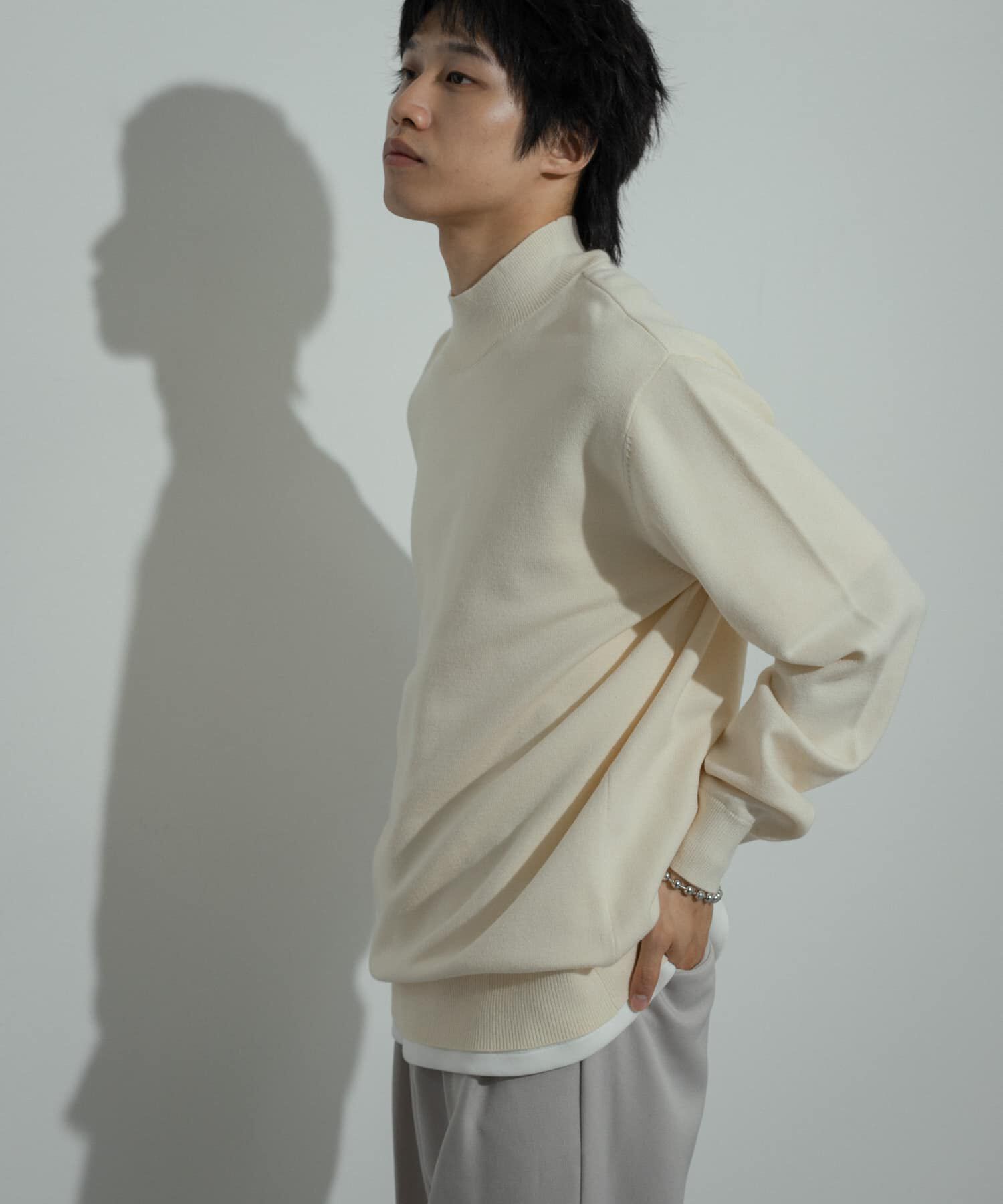 SENSE OF PLACE by URBAN RESEARCH「ストレッチモックネックニット」|ニット・セーター|