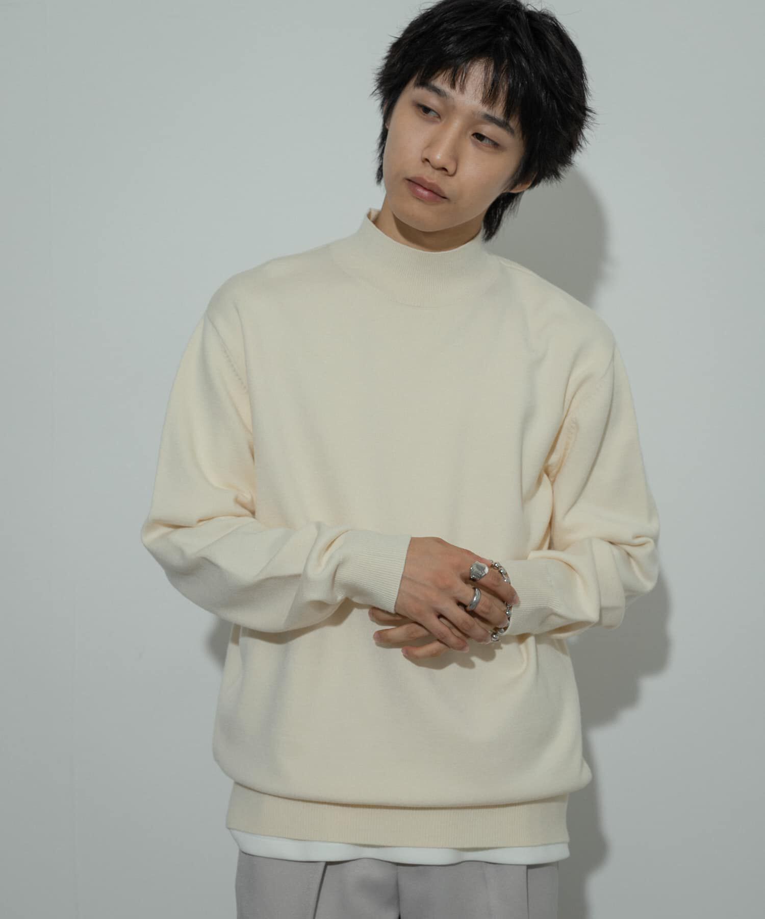 SENSE OF PLACE by URBAN RESEARCH「ストレッチモックネックニット」|ニット・セーター|