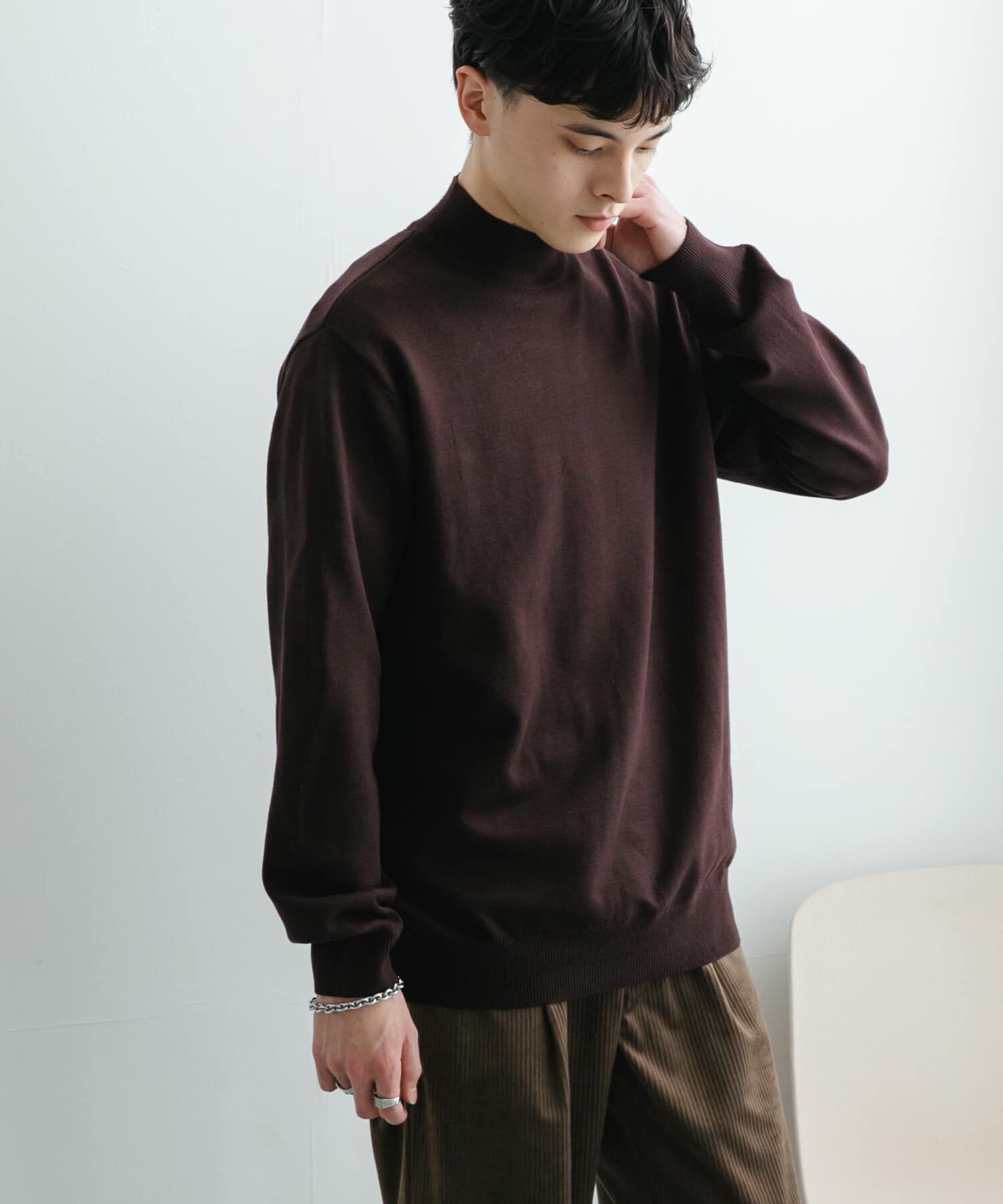 SENSE OF PLACE by URBAN RESEARCH「ストレッチモックネックニット」|ニット・セーター|