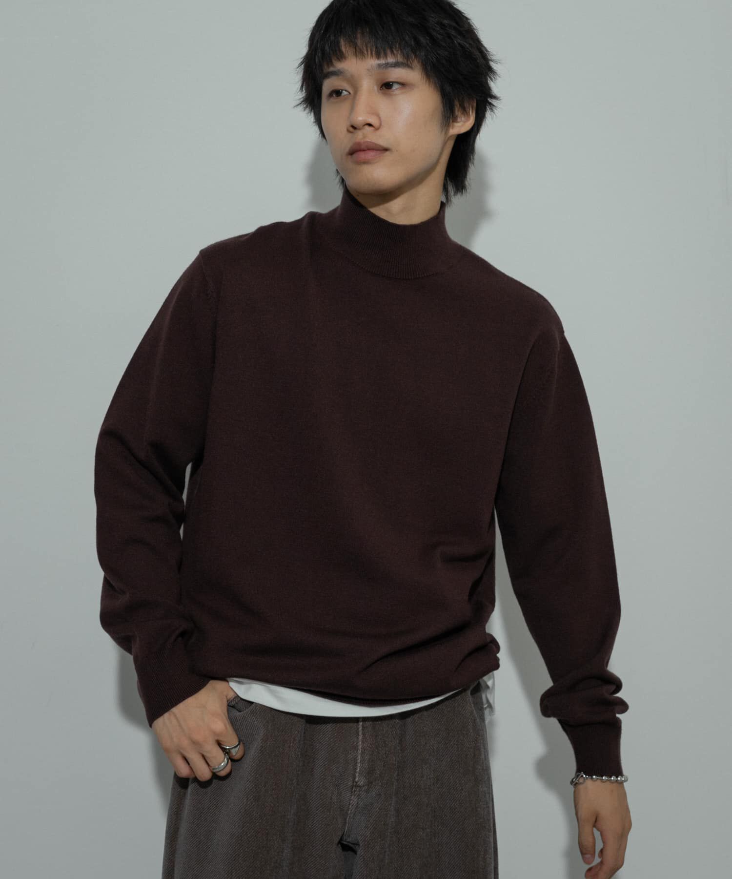 SENSE OF PLACE by URBAN RESEARCH「ストレッチモックネックニット」|ニット・セーター|