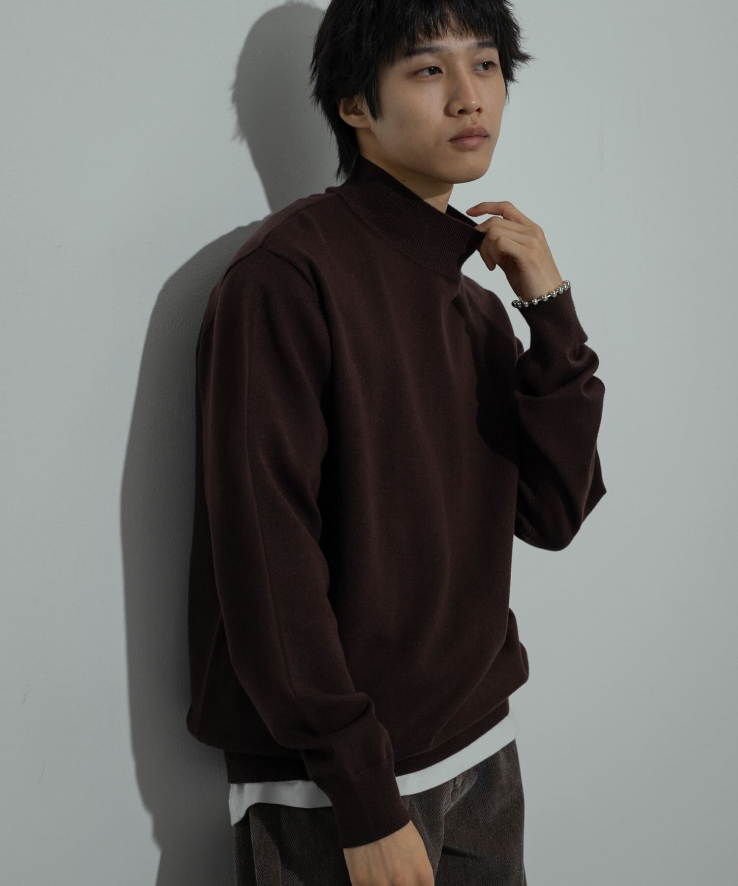 SENSE OF PLACE by URBAN RESEARCH「ストレッチモックネックニット」|ニット・セーター|