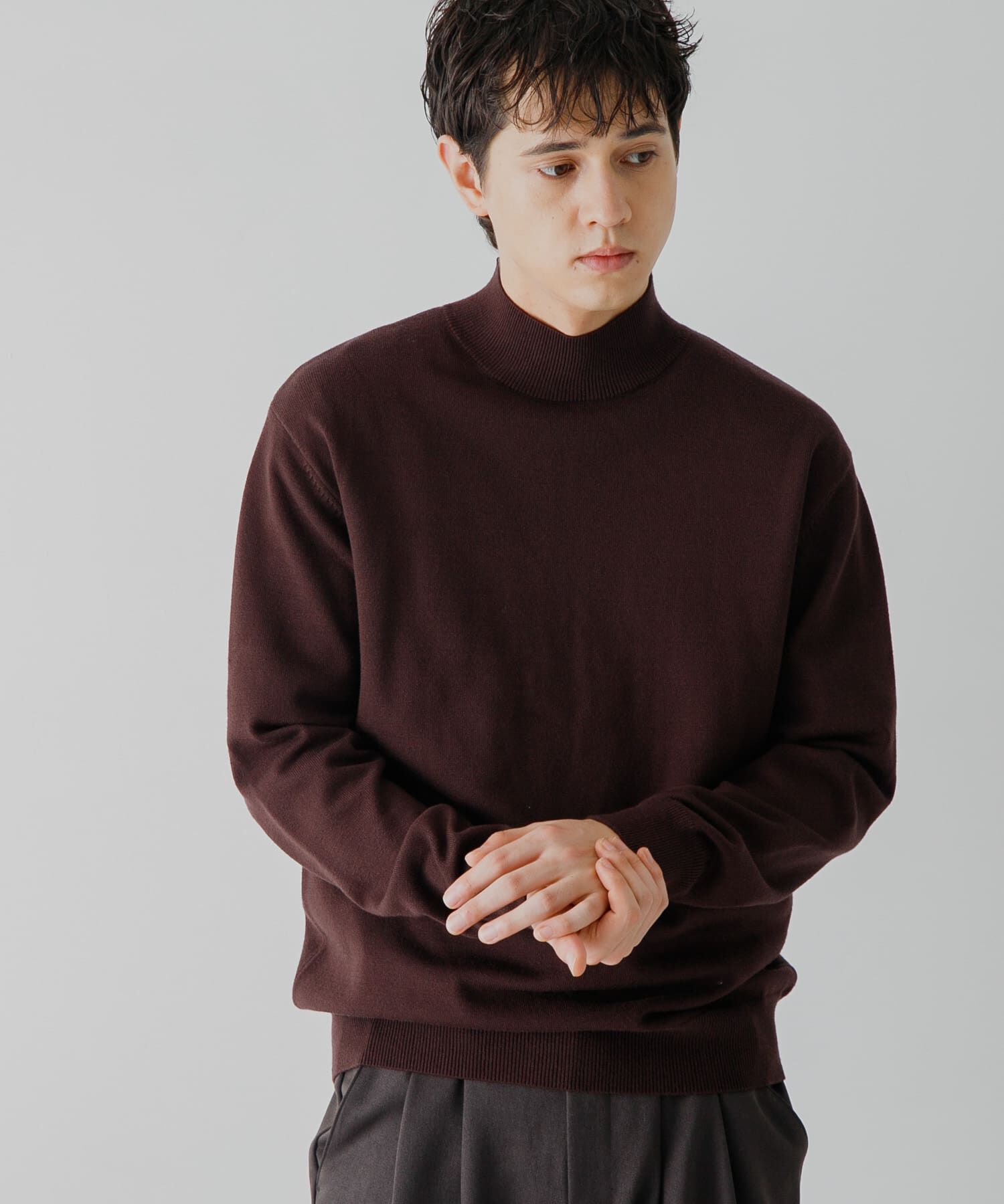 SENSE OF PLACE by URBAN RESEARCH「ストレッチモックネックニット」|ニット・セーター|