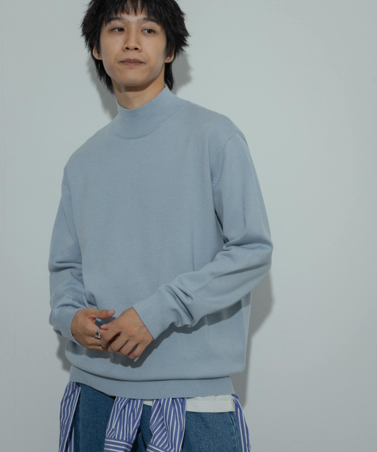 SENSE OF PLACE by URBAN RESEARCH「ストレッチモックネックニット」|ニット・セーター|