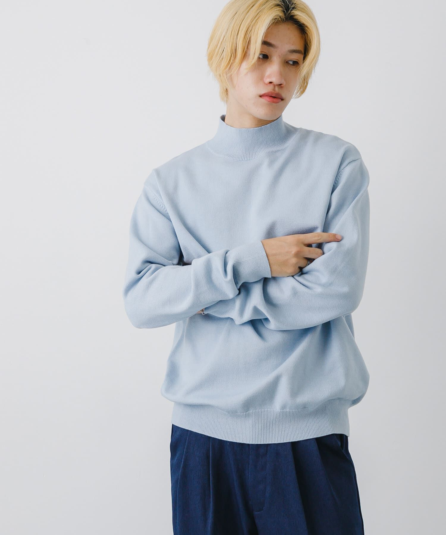 SENSE OF PLACE by URBAN RESEARCH「ストレッチモックネックニット」|ニット・セーター|