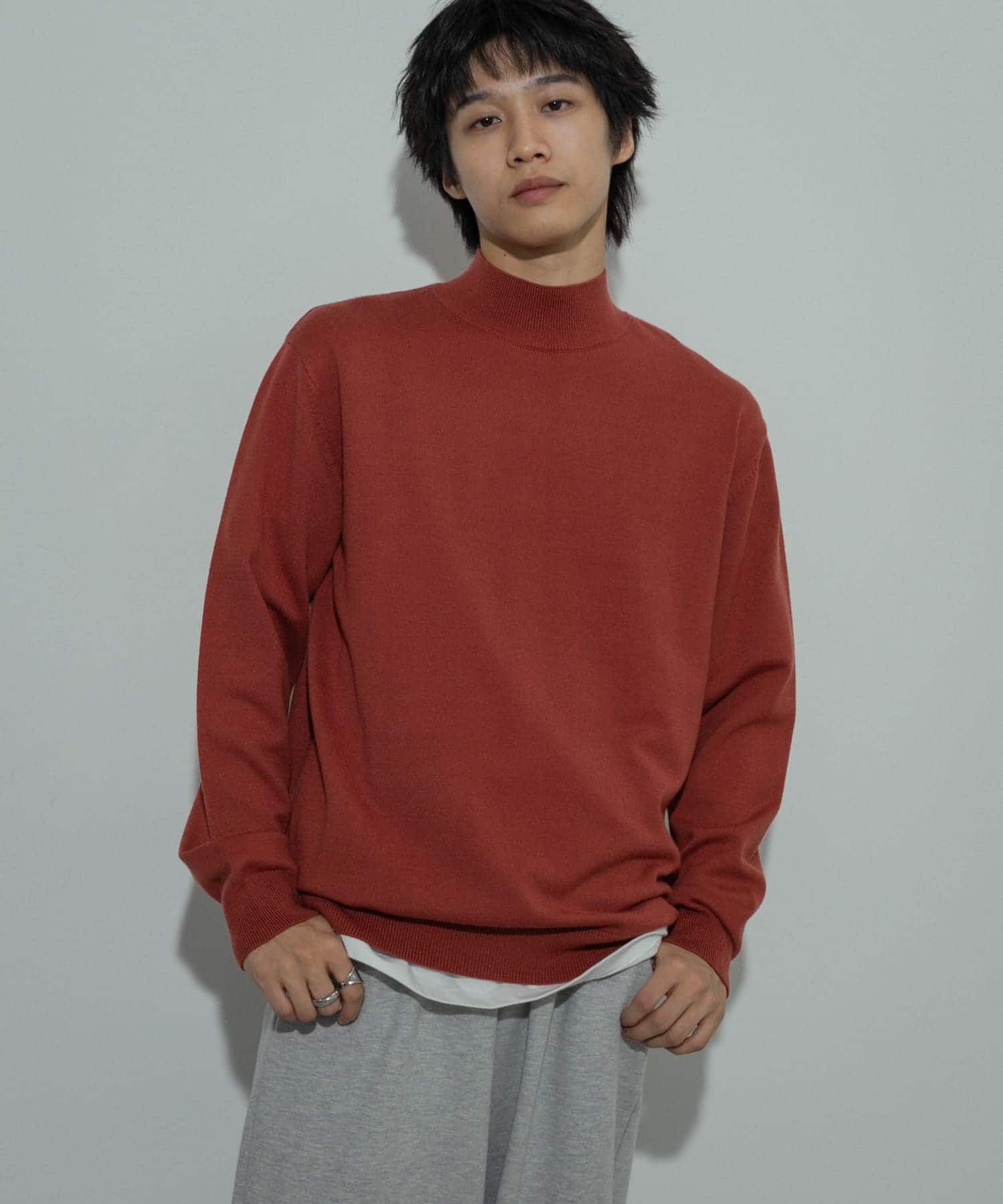 SENSE OF PLACE by URBAN RESEARCH「ストレッチモックネックニット」|ニット・セーター|