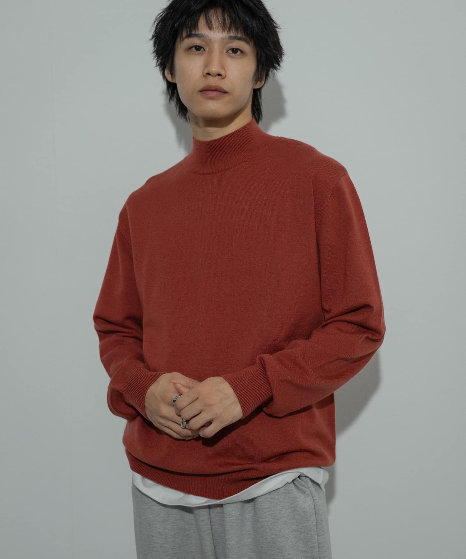 SENSE OF PLACE by URBAN RESEARCH「ストレッチモックネックニット」|ニット・セーター|