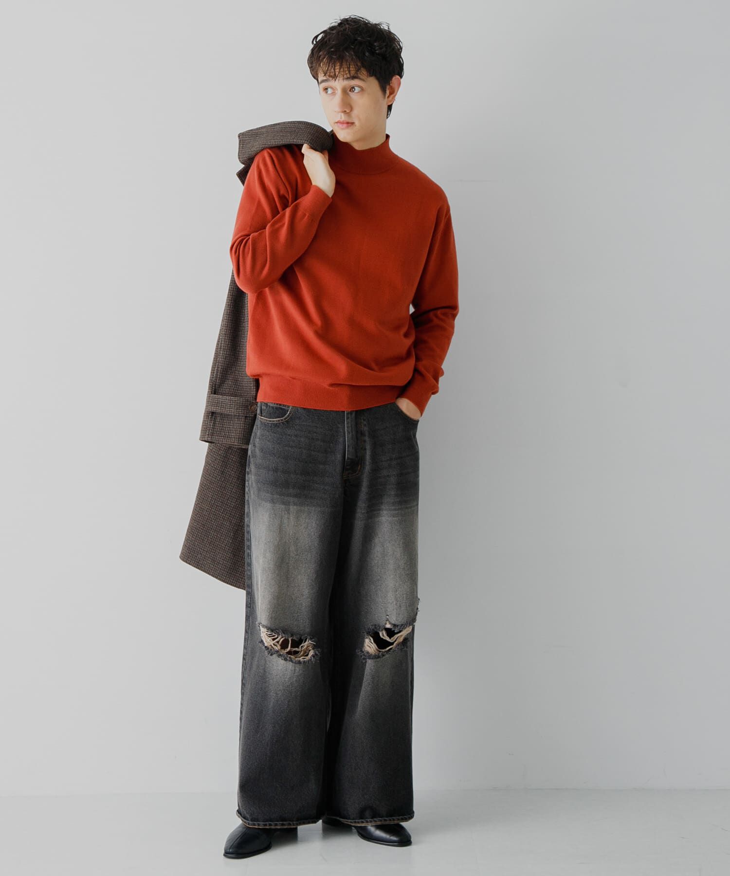 SENSE OF PLACE by URBAN RESEARCH「ストレッチモックネックニット」|ニット・セーター|