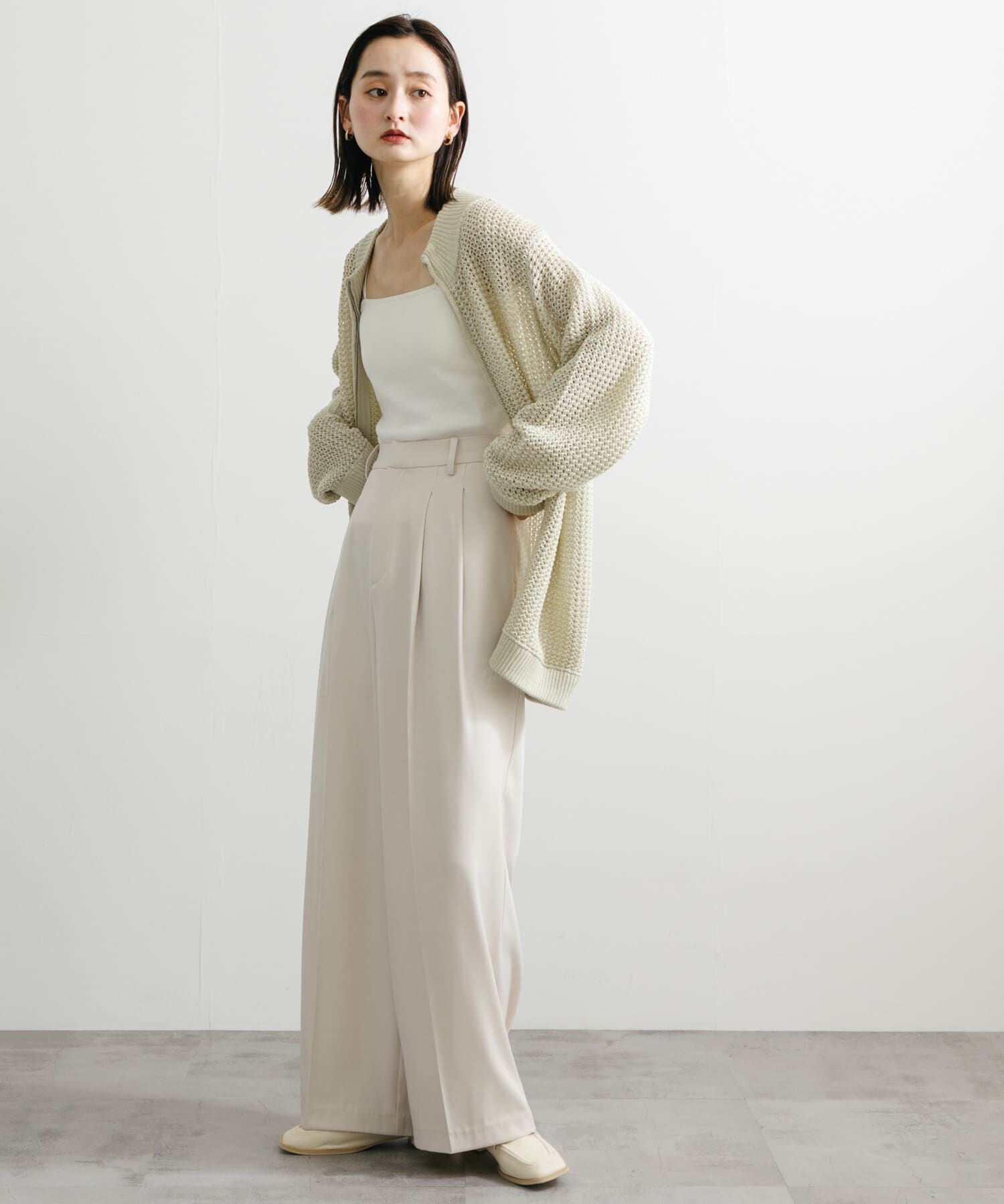 SENSE OF PLACE by URBAN RESEARCH「『ユニセックス』『洗濯可』シアーメッシュドライバーズカーディガン」|カーディガン|