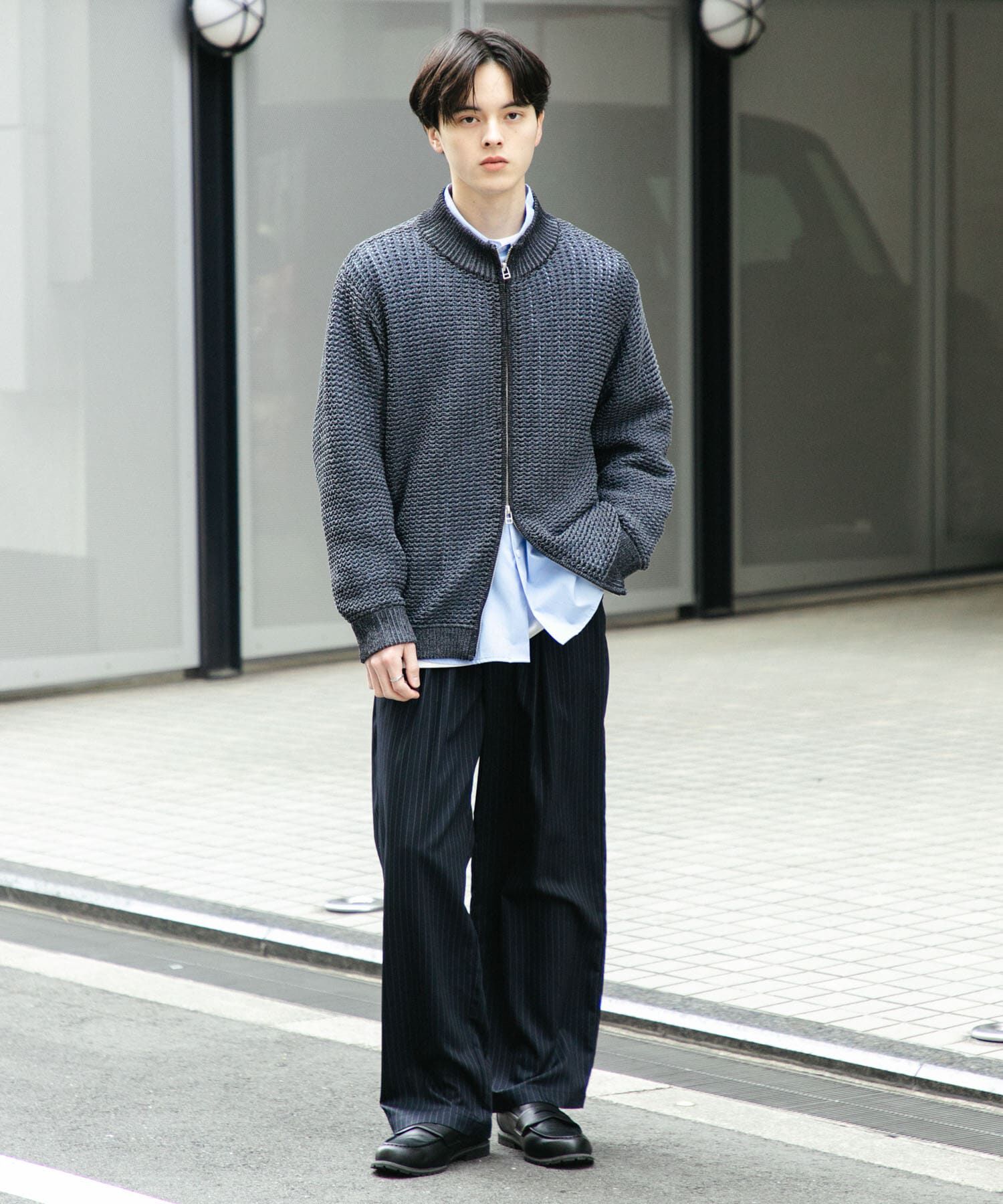 SENSE OF PLACE by URBAN RESEARCH「『ユニセックス』『洗濯可』シアーメッシュドライバーズカーディガン」|カーディガン|