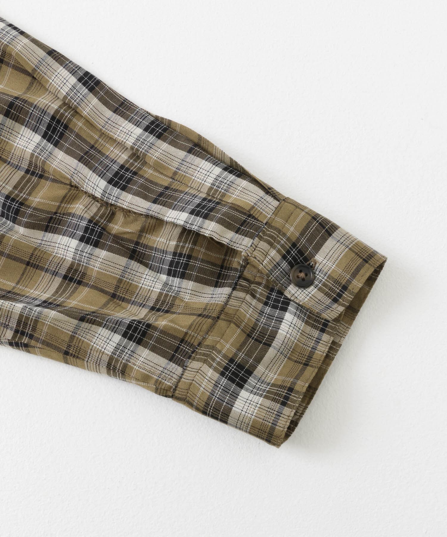 SENSE OF PLACE by URBAN RESEARCH「『ユニセックス』シアーチェックオープンカラーロングスリーブシャツ」|シャツ・ブラウス|