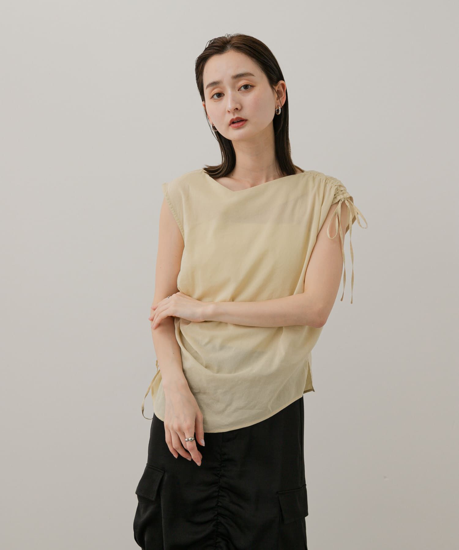 SENSE OF PLACE by URBAN RESEARCH「アシンメトリーシャーリングトップ」|シャツ・ブラウス|