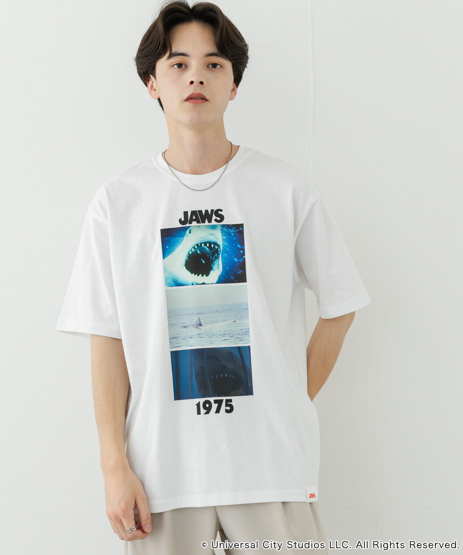 SENSE OF PLACE by URBAN RESEARCH「『別注』SENSE OF PLACE&times;JAWS　プリントT-SHIRTS/A」|Tシャツ・カットソー|