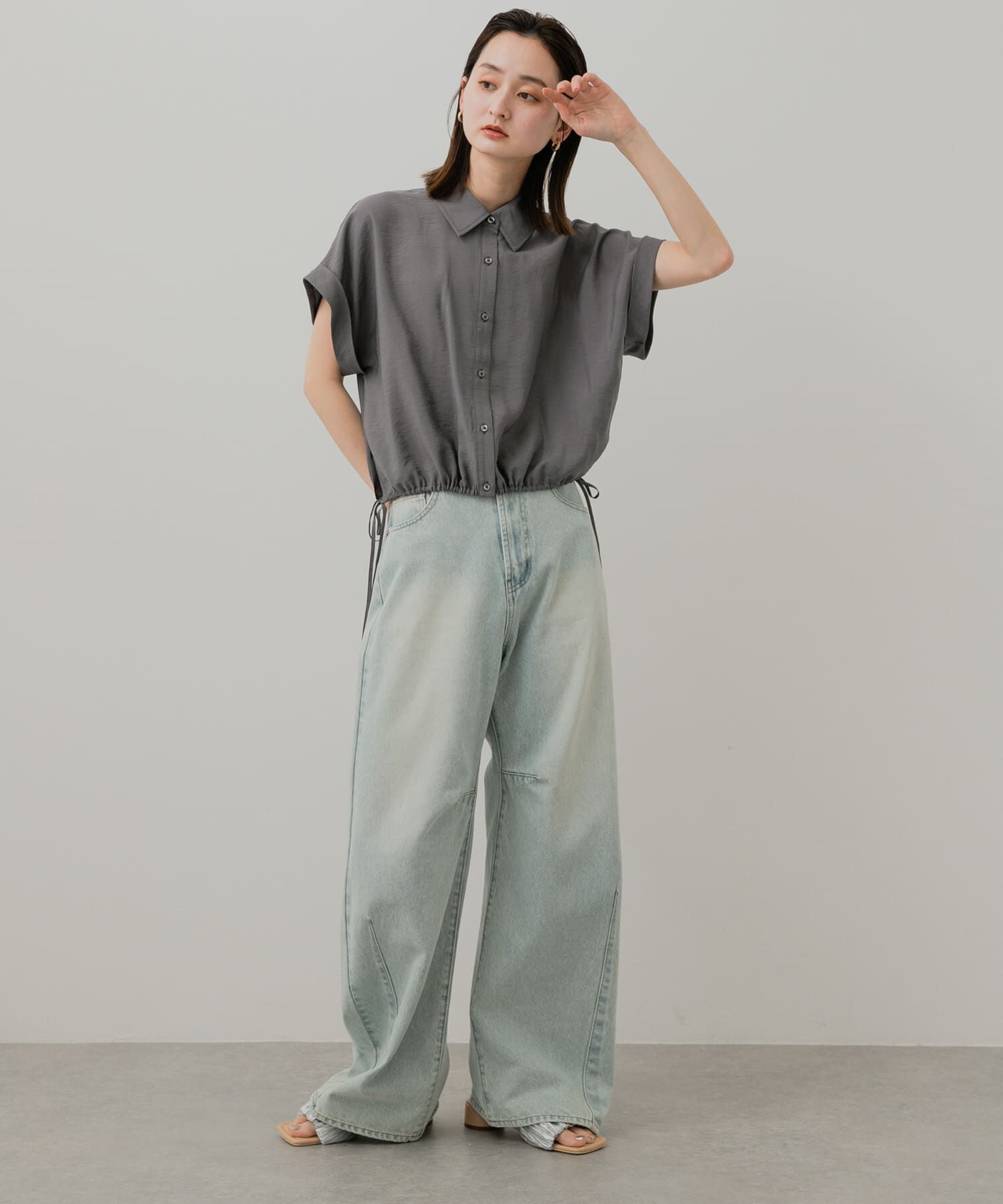 SENSE OF PLACE by URBAN RESEARCH「クロップドバルーンブラウス」|シャツ・ブラウス|