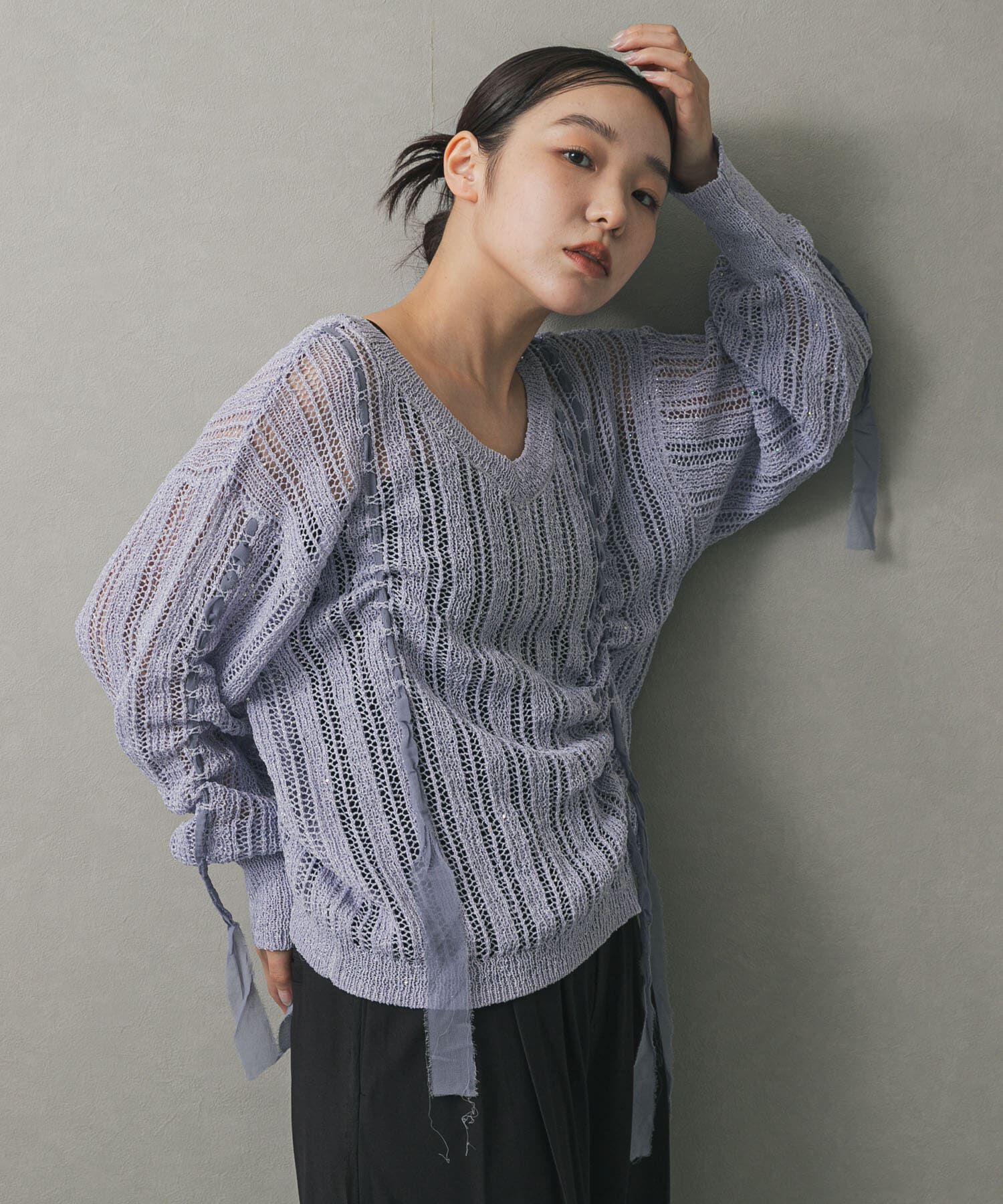 SENSE OF PLACE by URBAN RESEARCH「メッシュテープニット」|ニット・セーター|