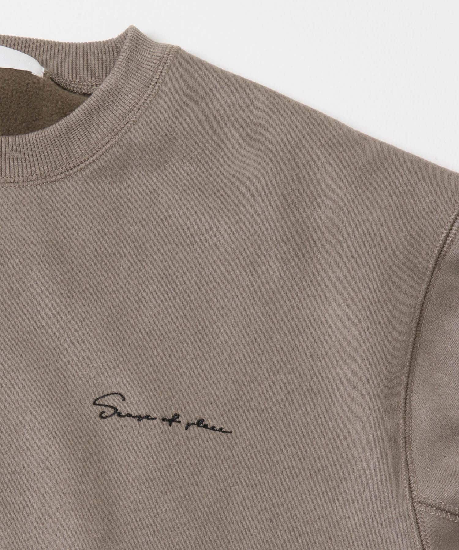 SENSE OF PLACE by URBAN RESEARCH「『ユニセックス』シシュウフェイクスエードクルーネックスウェット」|スウェット・ジャージ|