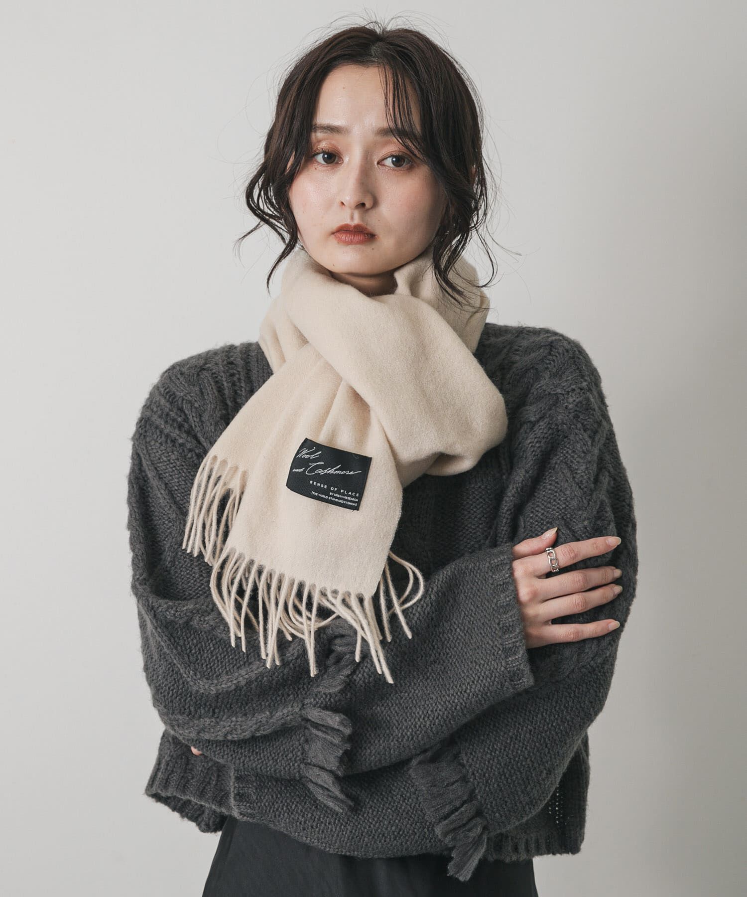 SENSE OF PLACE by URBAN RESEARCH「カシミヤミックスウールストール」|マフラー|