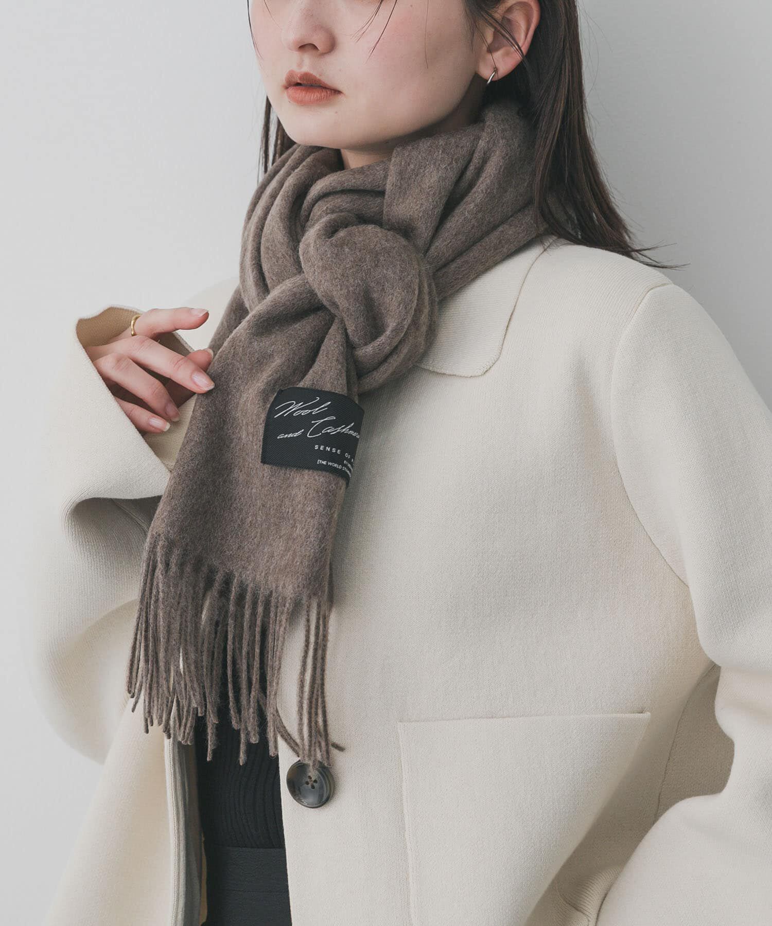 SENSE OF PLACE by URBAN RESEARCH「カシミヤミックスウールストール」|マフラー|ブラウン