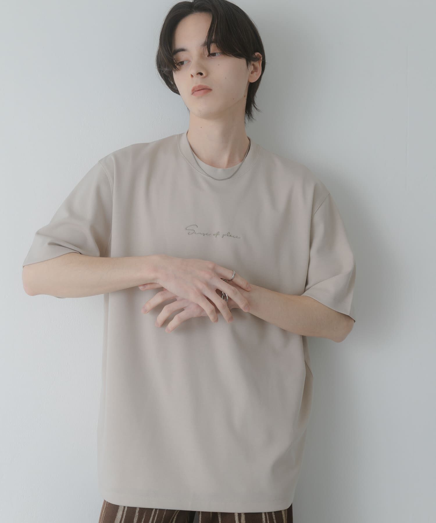 SENSE OF PLACE by URBAN RESEARCH「『一部WEB限定カラー』シシュウポンチショートスリーブTシャツ」|Tシャツ・カットソー|