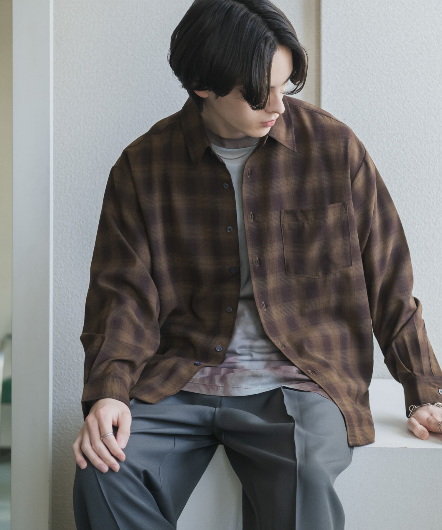 SENSE OF PLACE by URBAN RESEARCH「マドラスチェックロングスリーブシャツ」|シャツ・ブラウス|