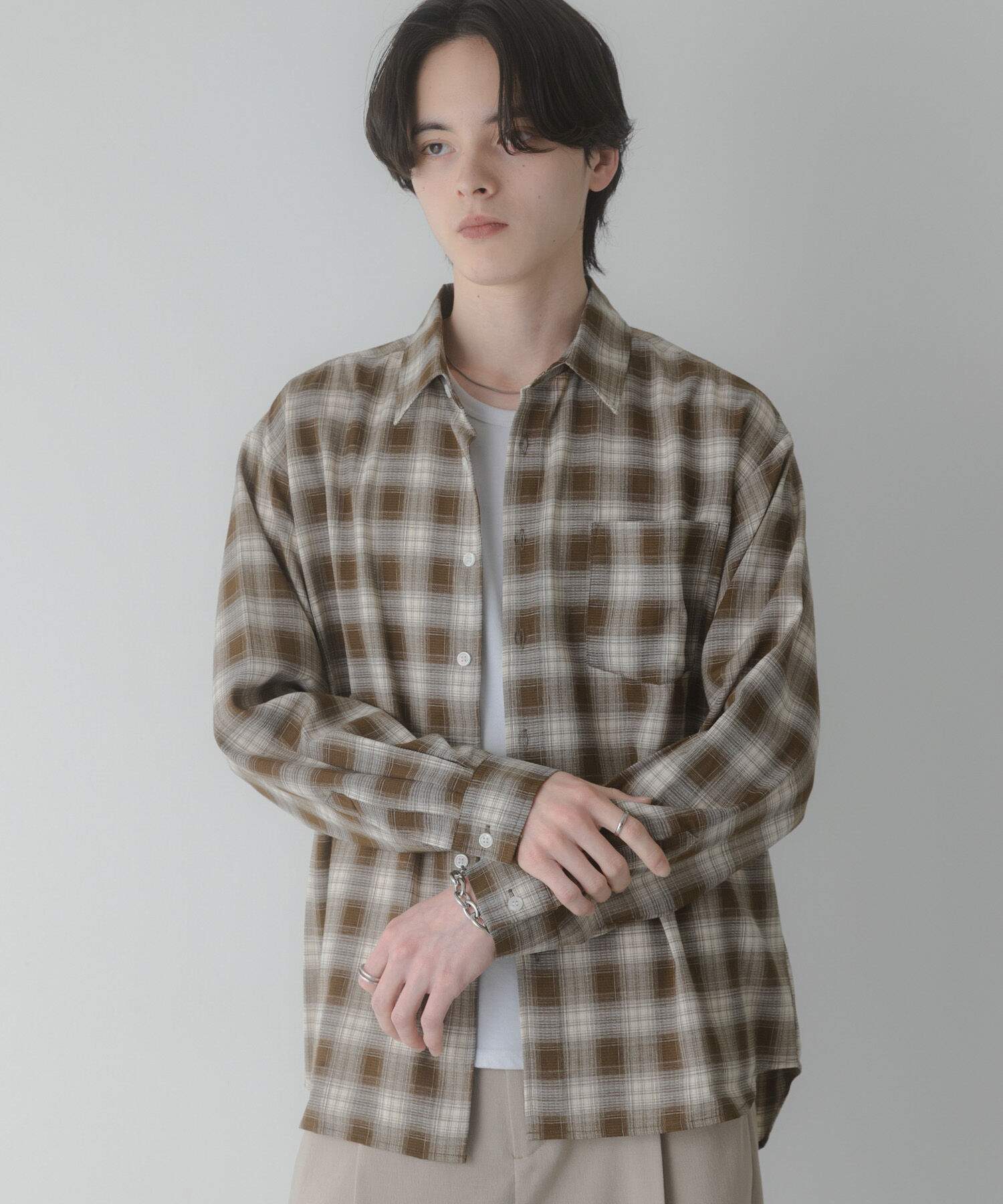 SENSE OF PLACE by URBAN RESEARCH「マドラスチェックロングスリーブシャツ」|シャツ・ブラウス|