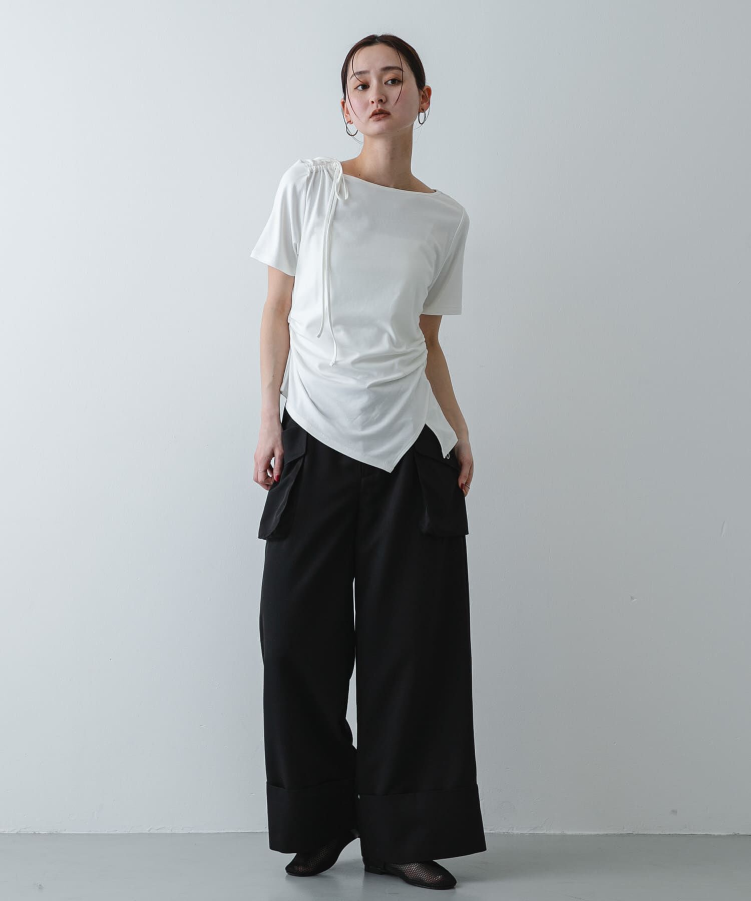 SENSE OF PLACE by URBAN RESEARCH「アシメデザインTシャツ(半袖)」|Tシャツ・カットソー|