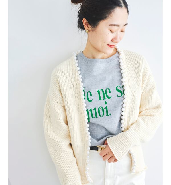 le.coeur blanc「パールツキアゼアミカーディガン」|カーディガン|