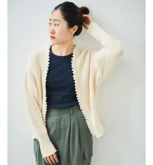 le.coeur blanc「パールツキアゼアミカーディガン」|カーディガン|