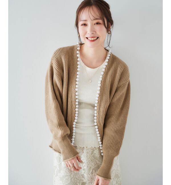 le.coeur blanc「パールツキアゼアミカーディガン」|カーディガン|