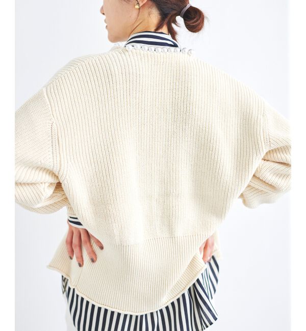 le.coeur blanc「パールツキアゼアミカーディガン」|カーディガン|